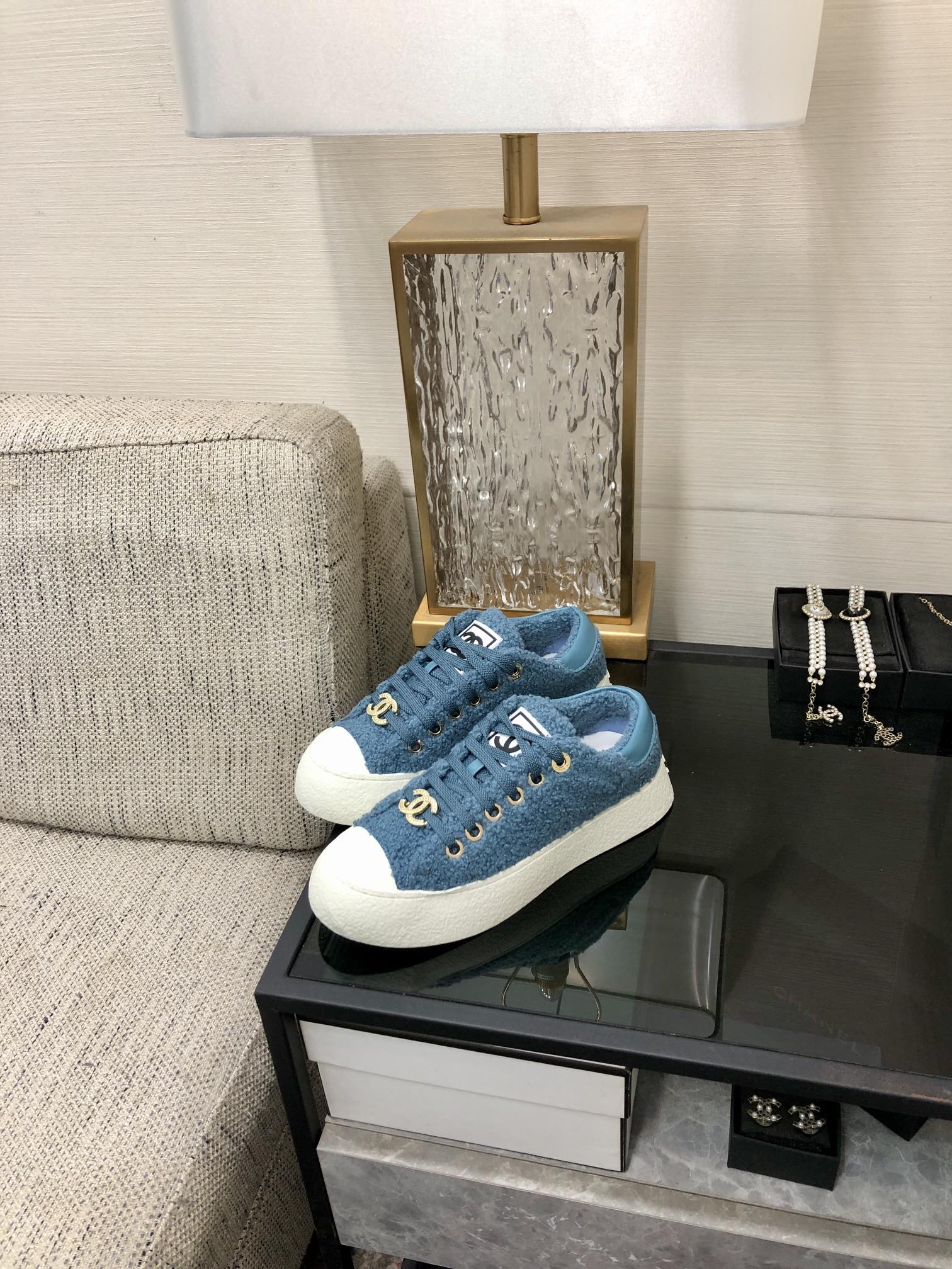 CC Low Sneaker Cerulean Wool