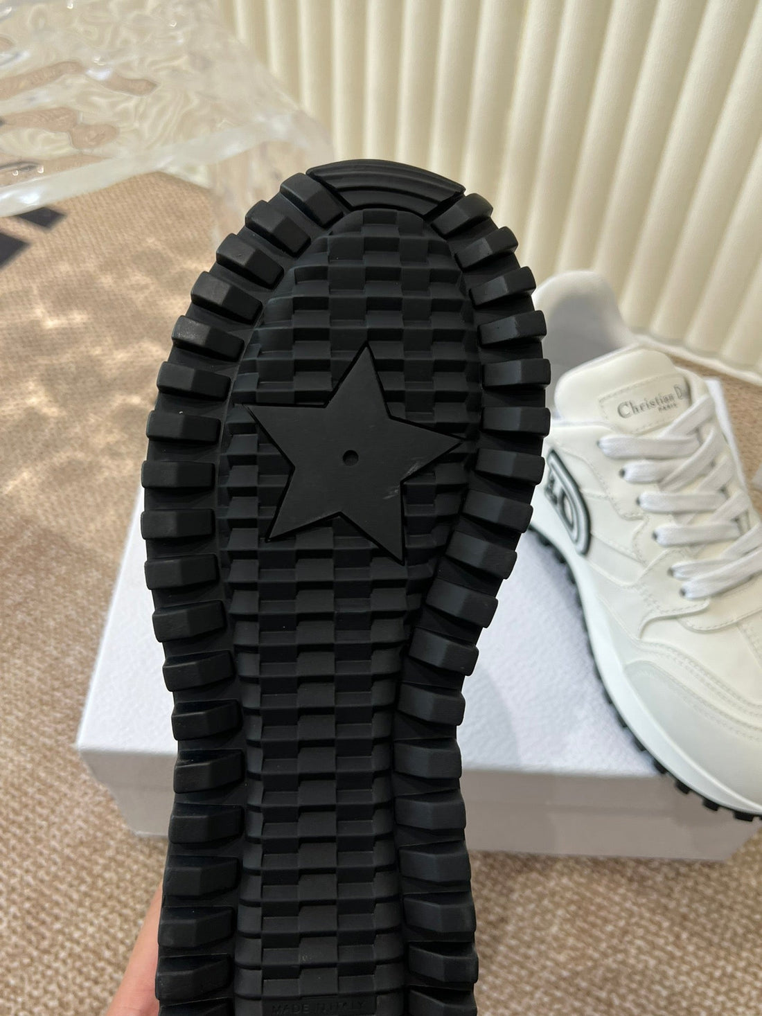 C'est Dior Sneaker White Lamskin