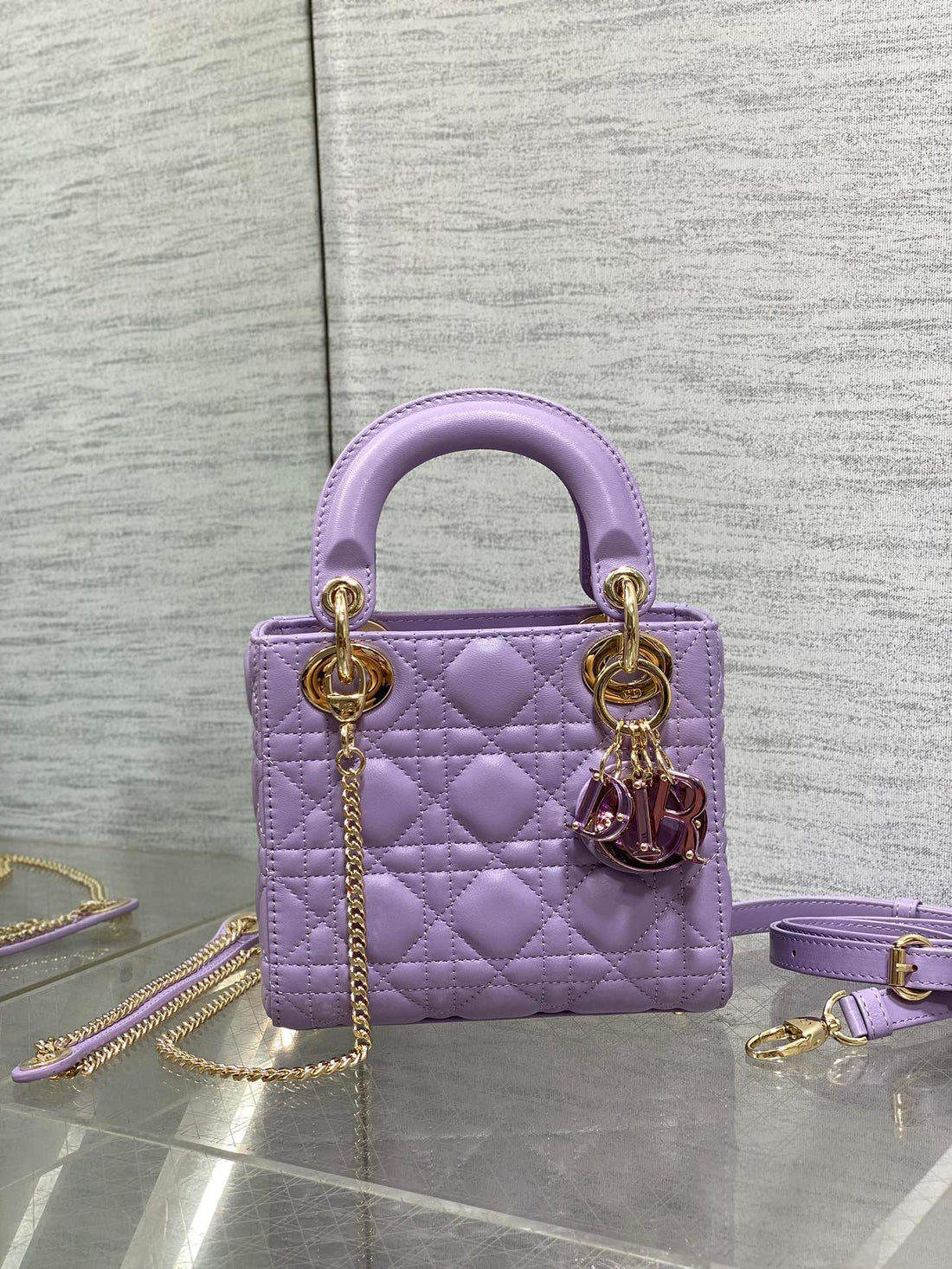 Lady Bag 17cm Violet Lambskin