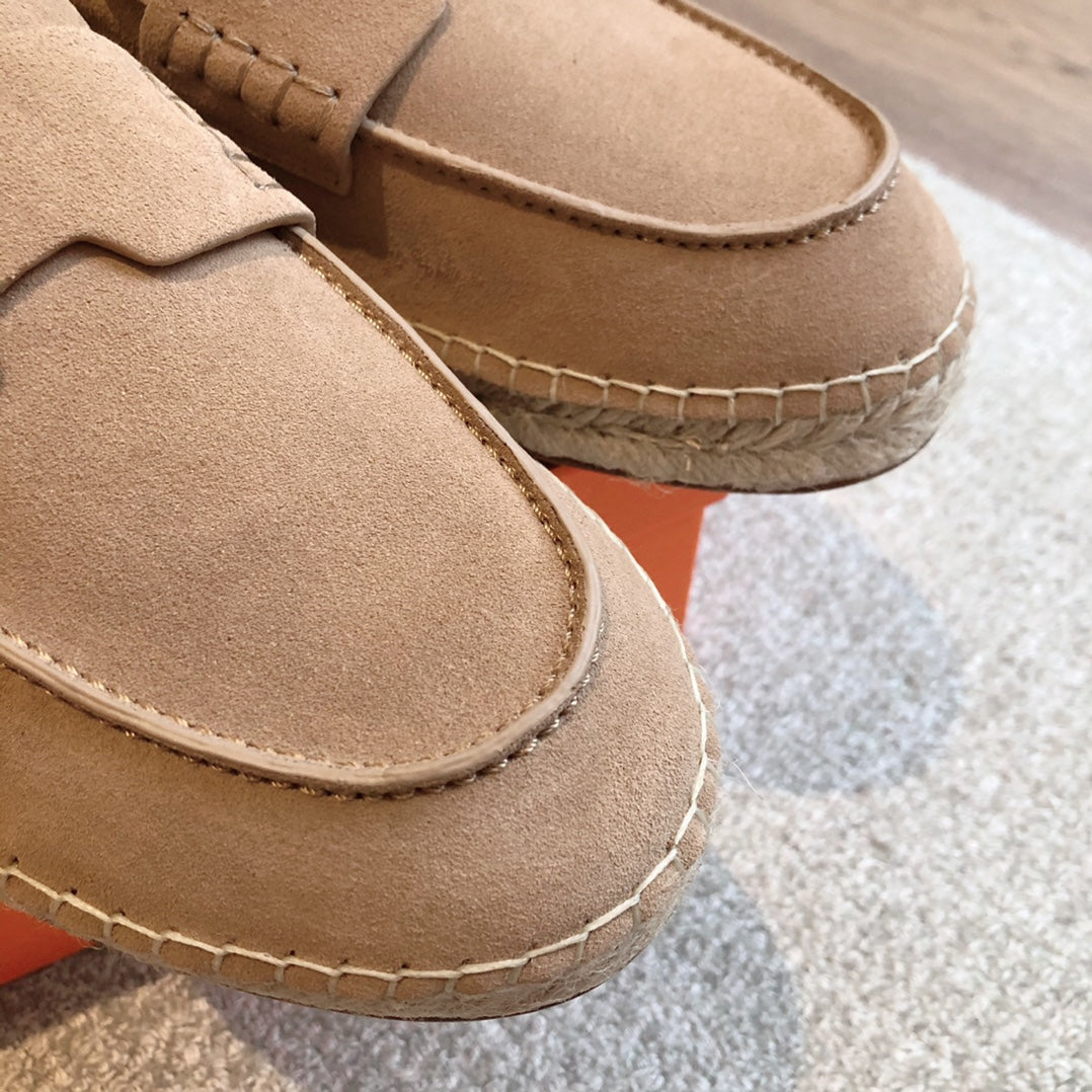 HM Trip Espadrille Beige Tan Suede