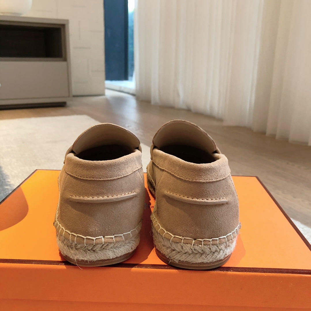 HM Trip Espadrille Beige Tan Suede