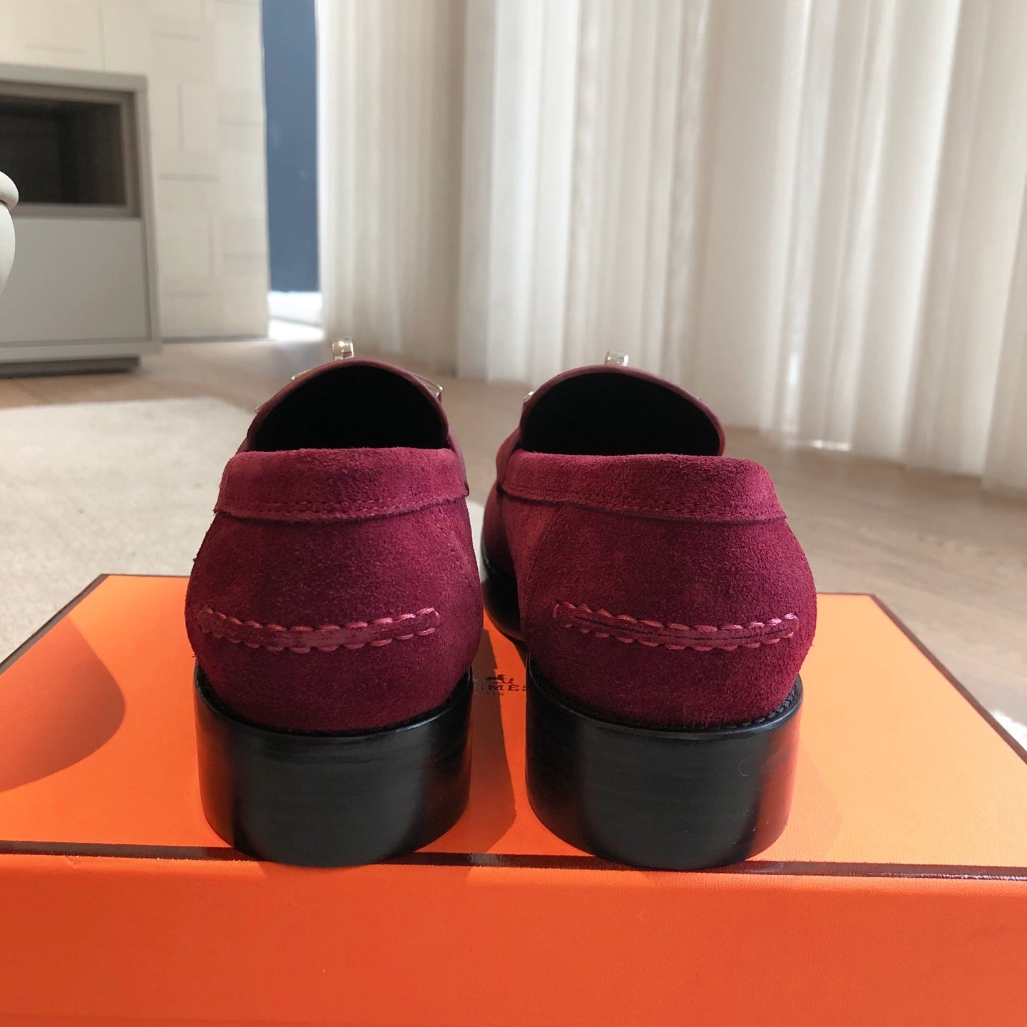 HM 25 Kelly Loafer Red Suede 353508