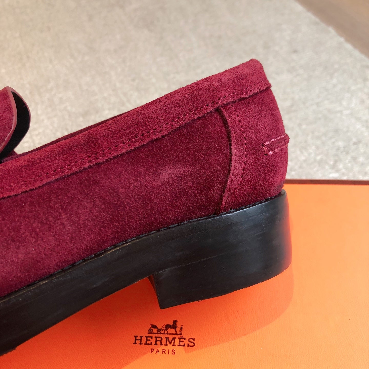 HM 25 Kelly Loafer Red Suede 353508