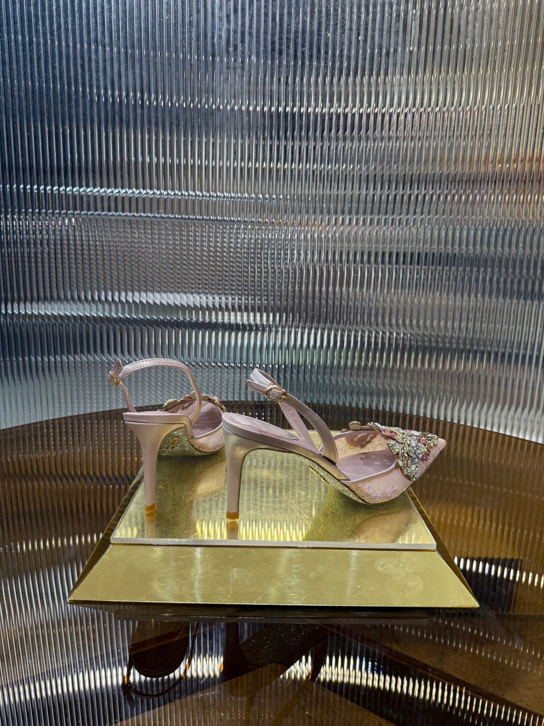 RC 25C Retro Slingbacks 7.5cm Gradient Pink Sheepskin 310637