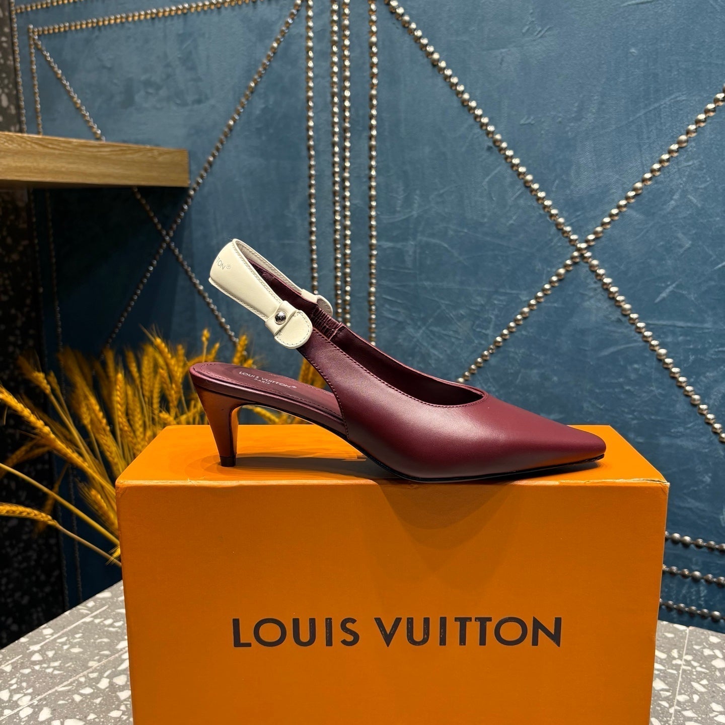 HM Slingback 5.5cm Red Cowhide 350960