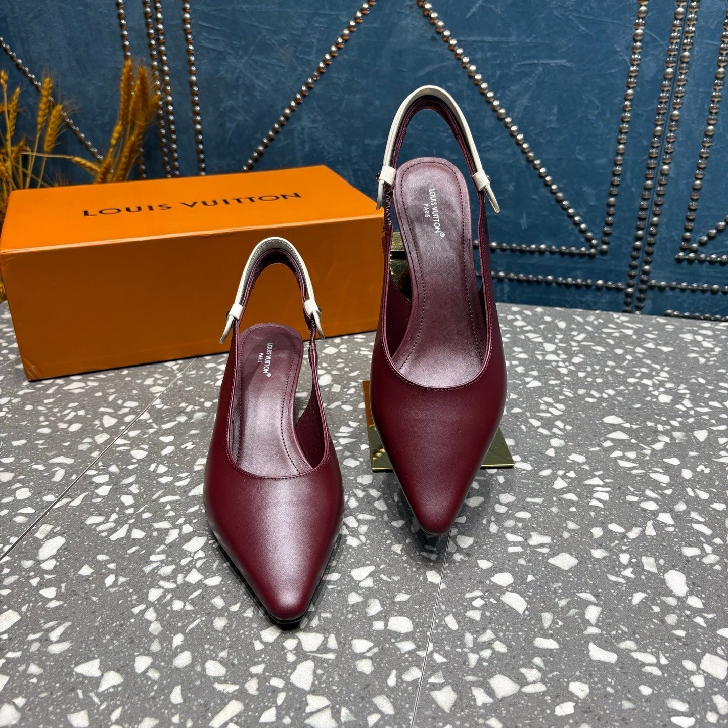 HM Slingback 5.5cm Red Cowhide 350960