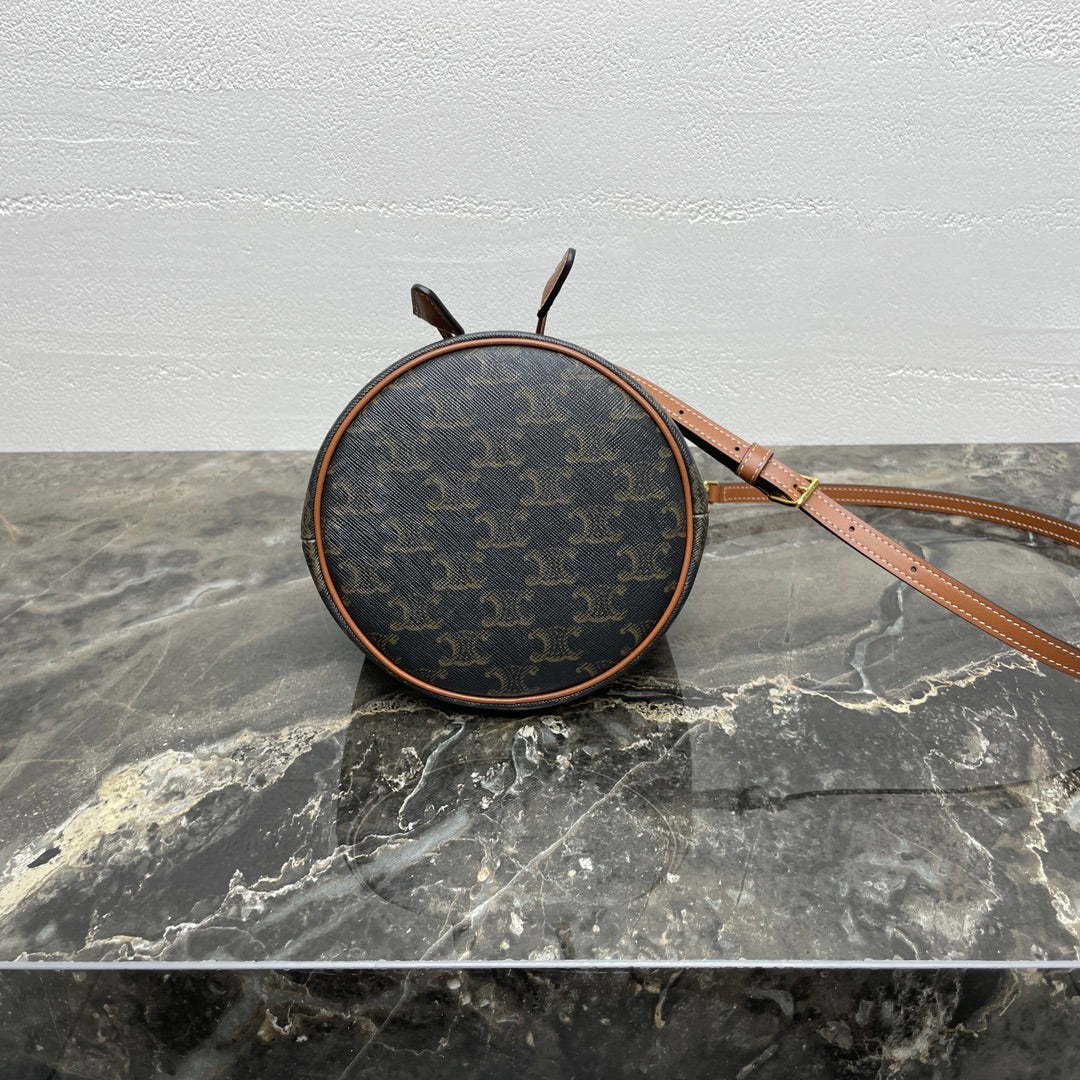 CELINE TEEN CLARA 19 BAG BLACK BROWN CALFSKIN