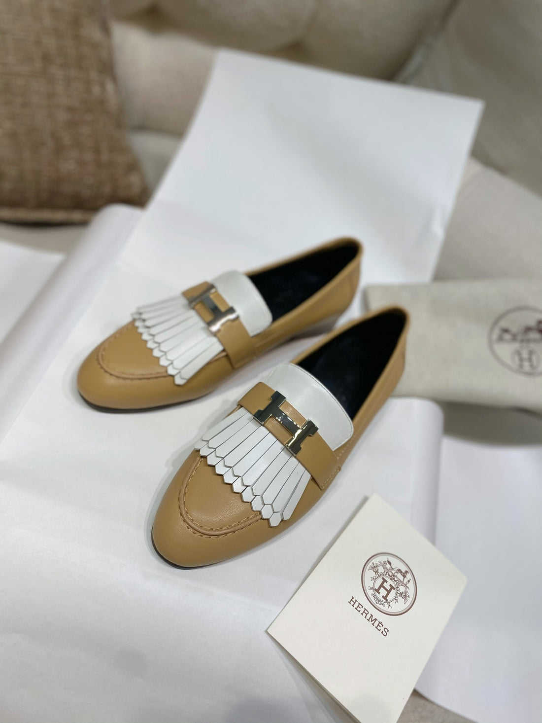 HM Royal Loafers Milky Brown Calfskin 348023