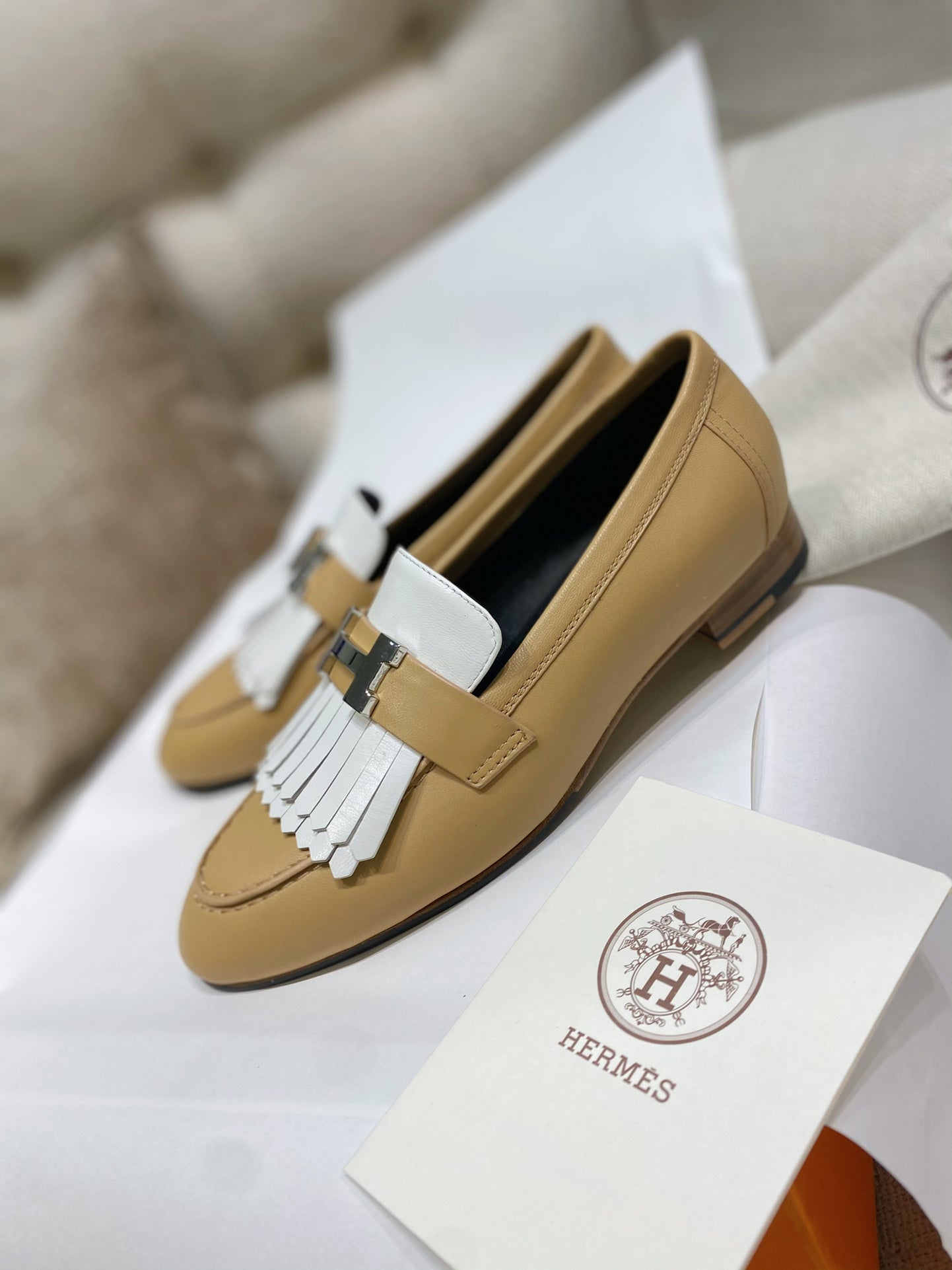 HM Royal Loafers Milky Brown Calfskin 348023