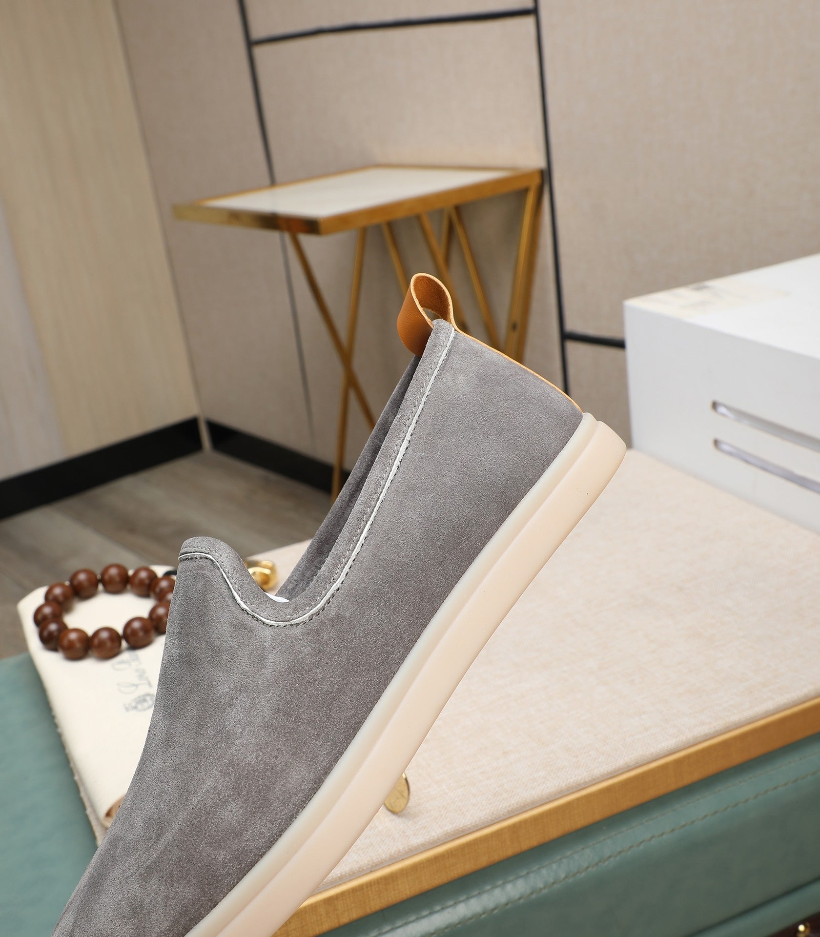 LP VENICE WALK LOAFERS LIGHT GRAY SUEDE