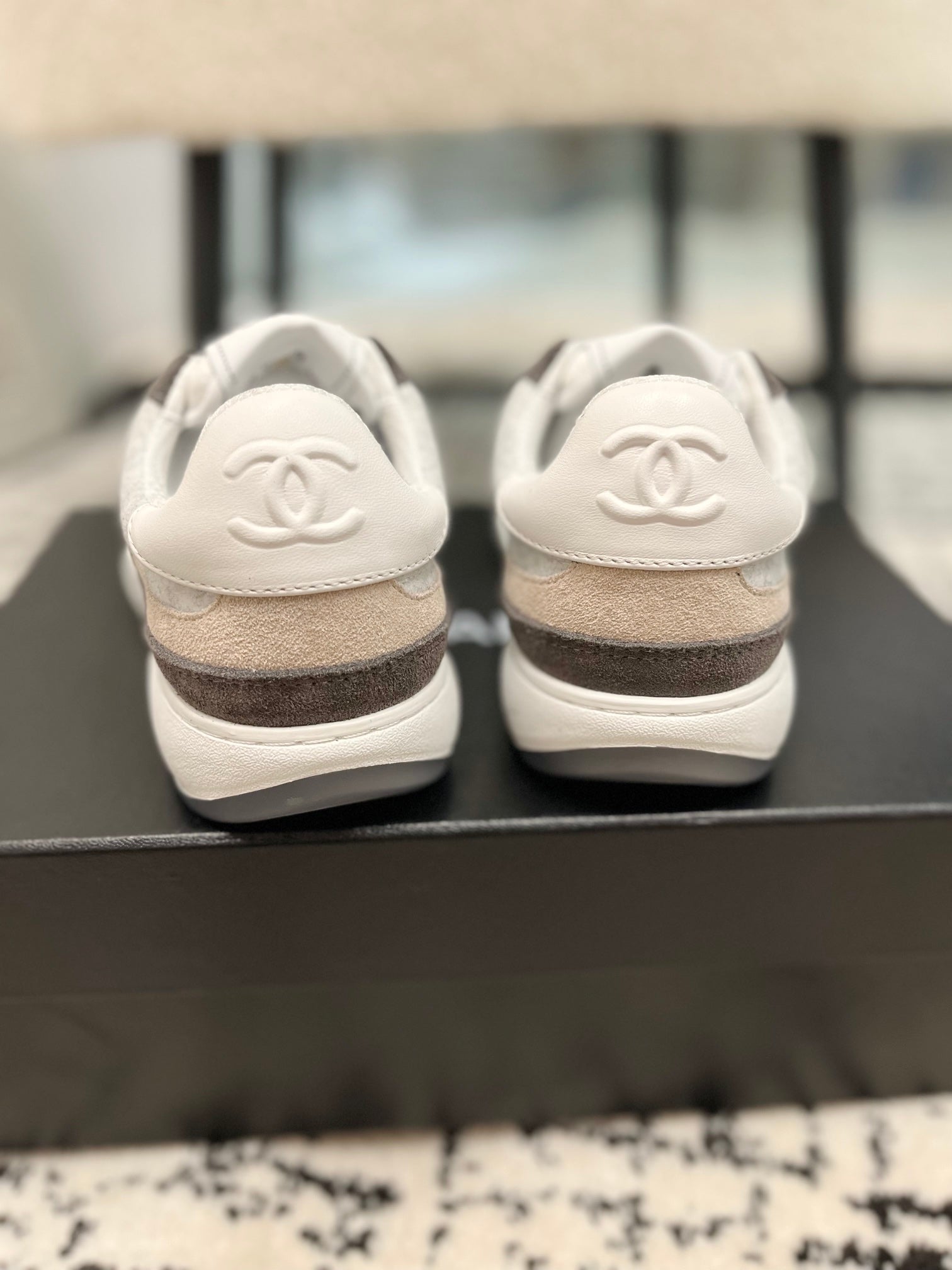 cc sneaker grey velvet dark brown suede