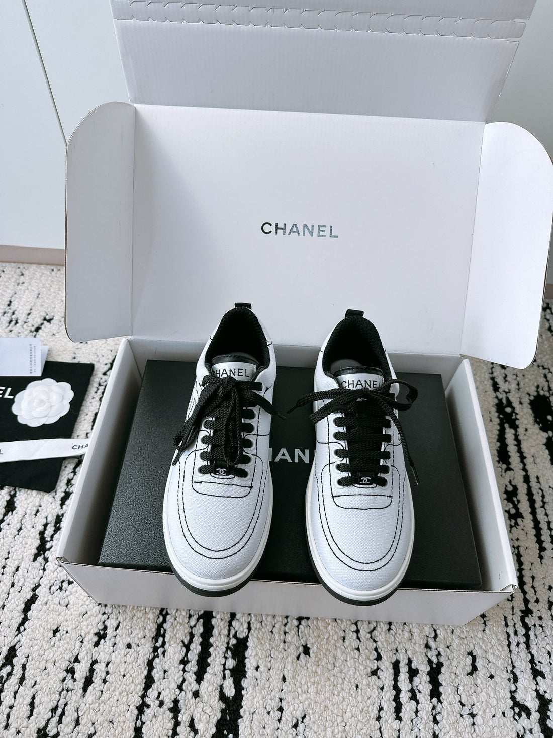 CC Sneaker In White Canvas Fabric 144501