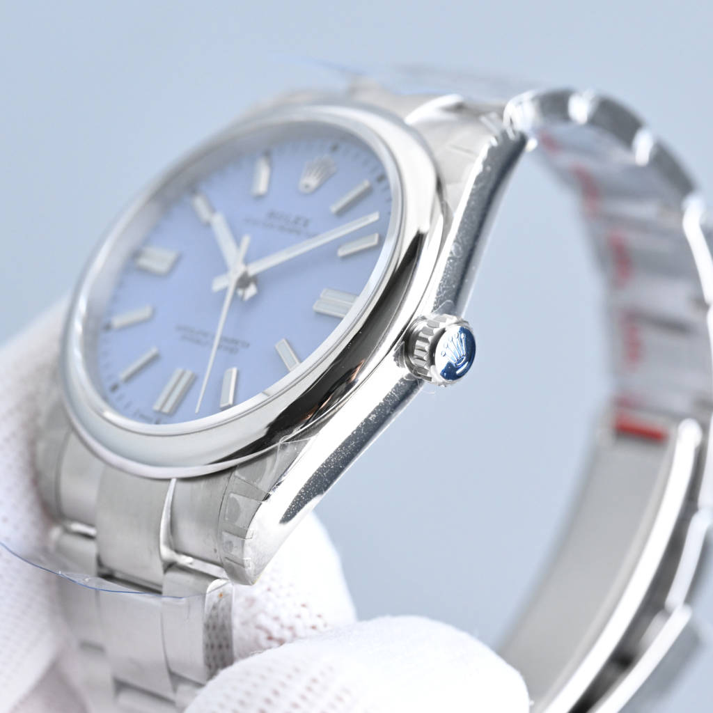 Rolex Perpetual 41mm Silver Light Blue