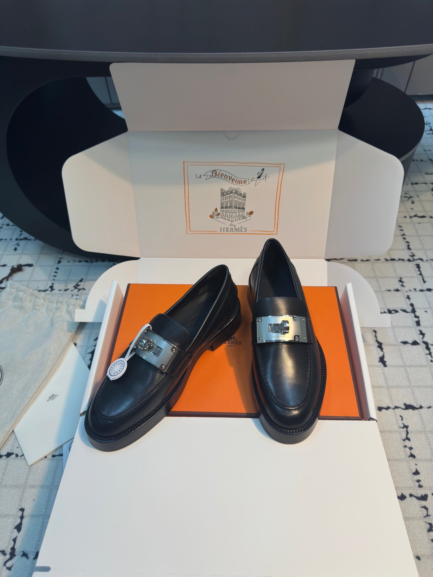 HM Hot Loafer 30mm Black Cowhide 970666
