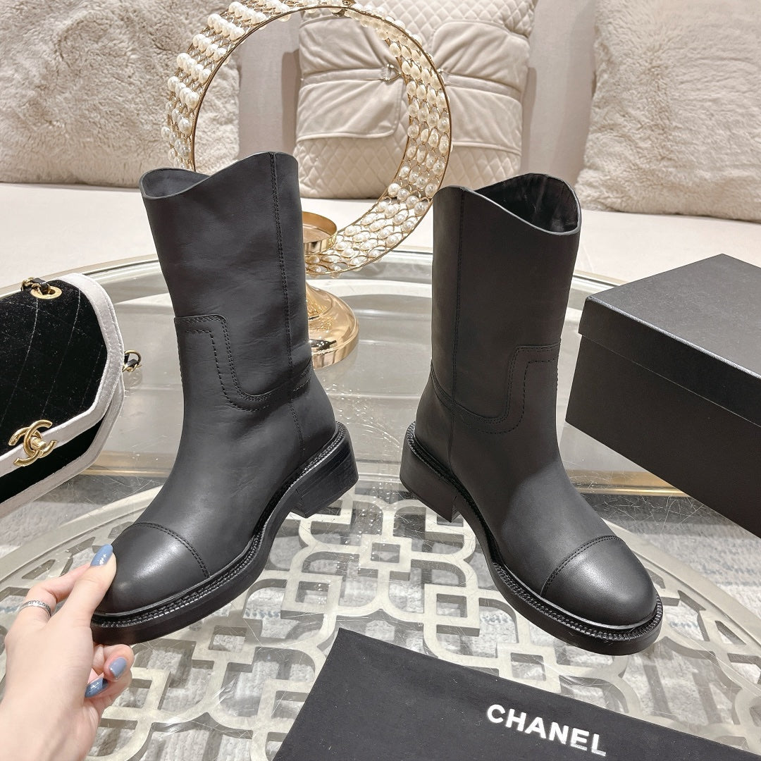 CC Ankle Boots 40mm Black Cowhide