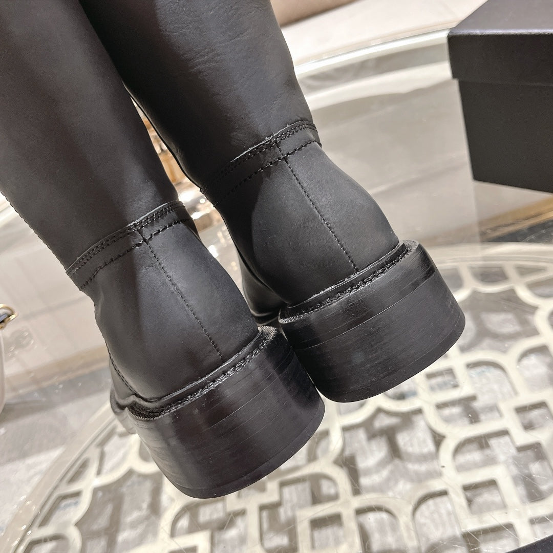 CC Ankle Boots 40mm Black Cowhide