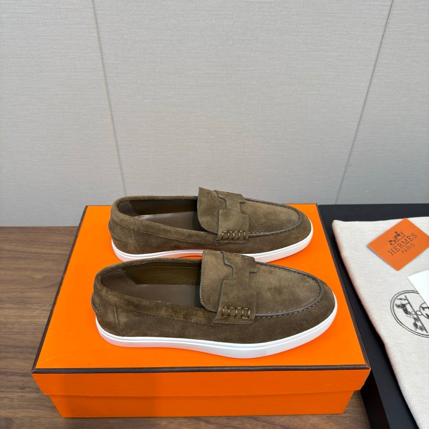 HM 25 Loafers Moss Green Cowhide 329173