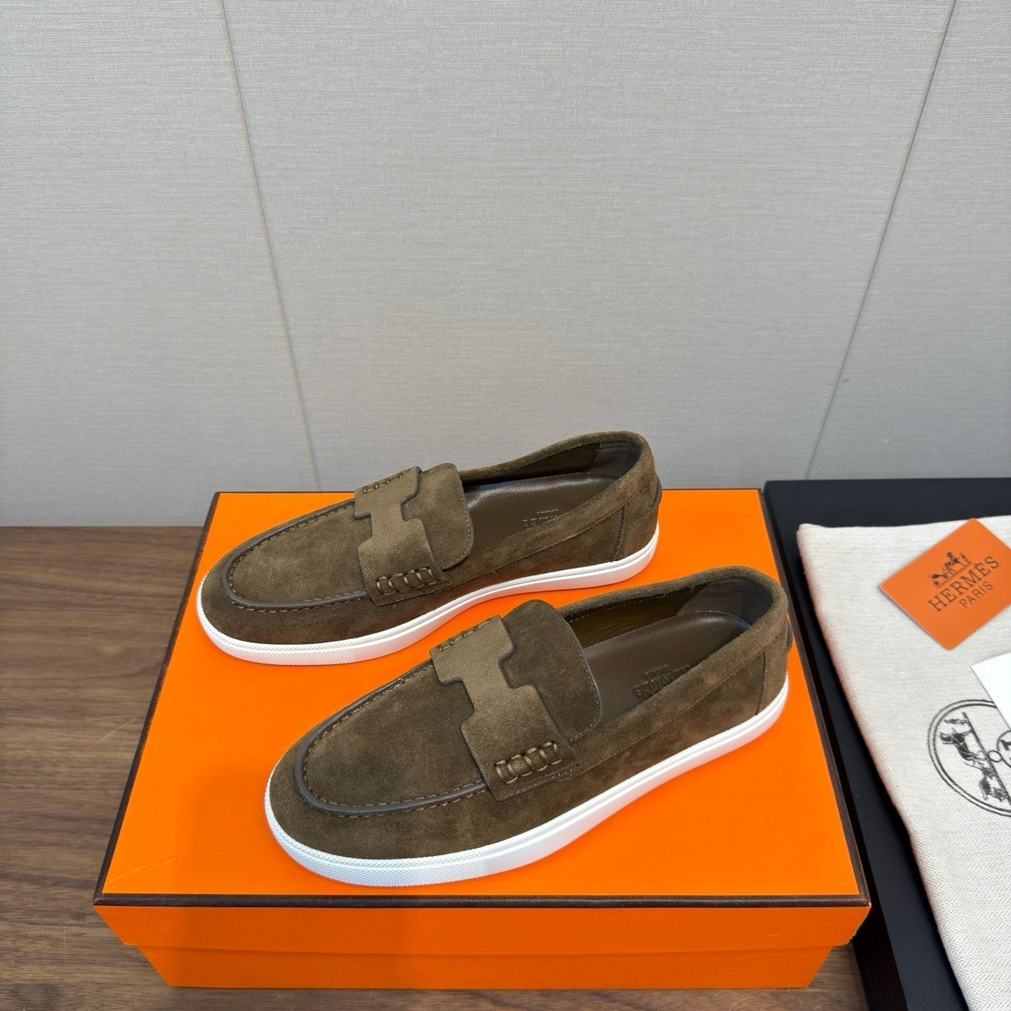 HM 25 Loafers Moss Green Cowhide 329173