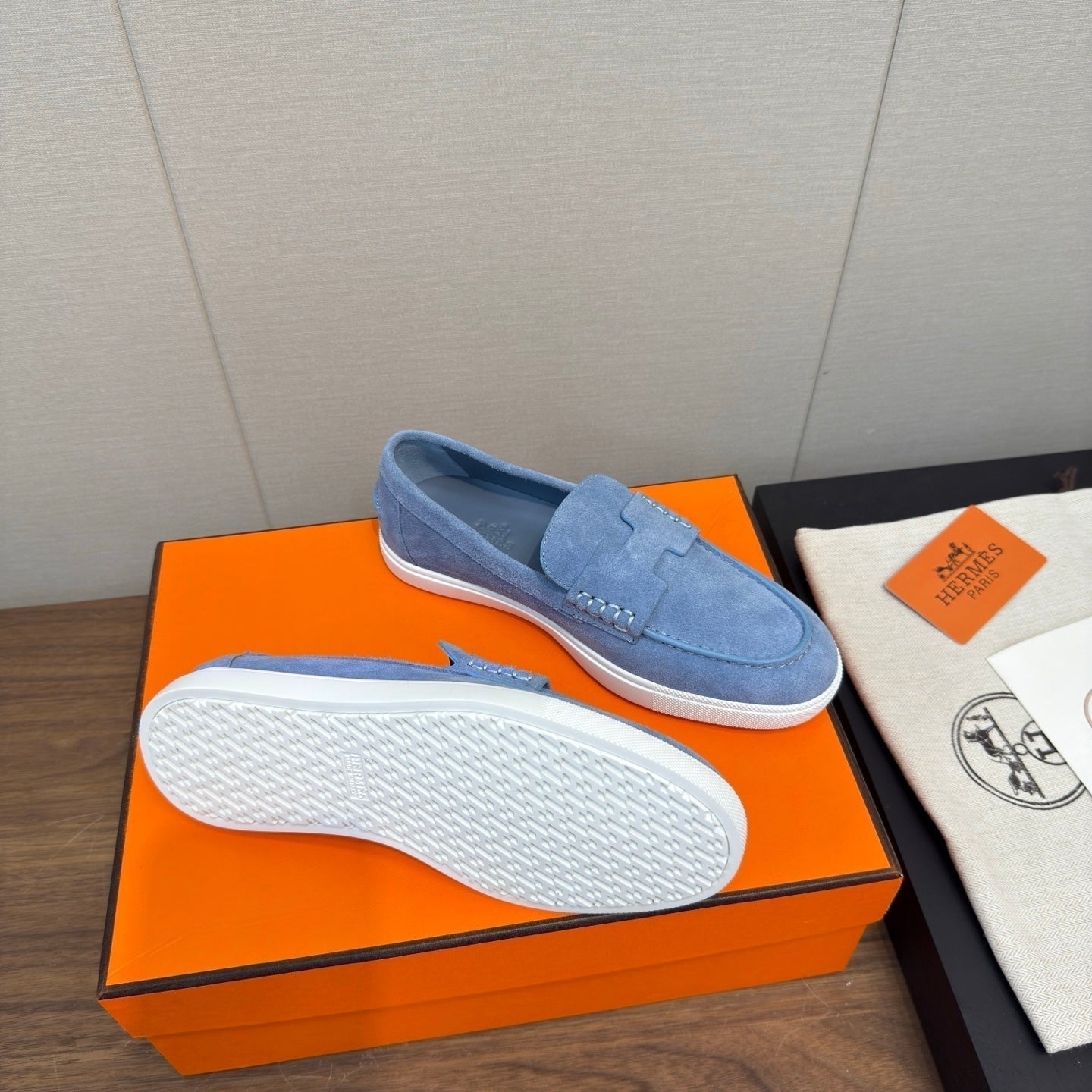 HM 25 Loafers Blue Cowhide 329175