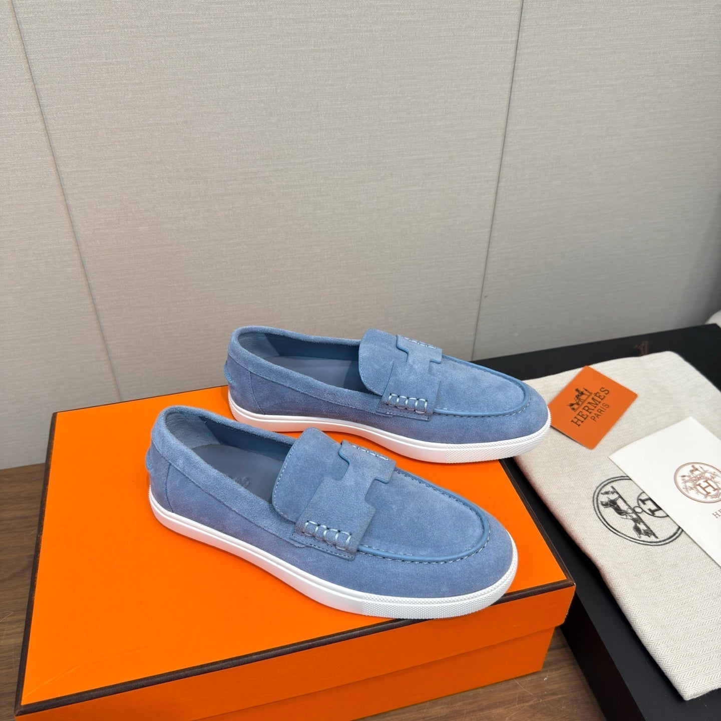 HM 25 Loafers Blue Cowhide 329175