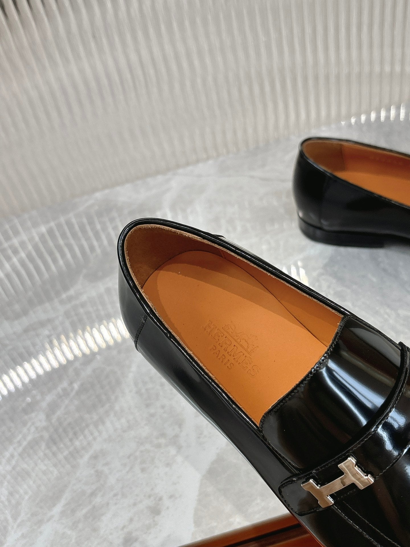 HM Men's Loafer Black Patent Leather 524036