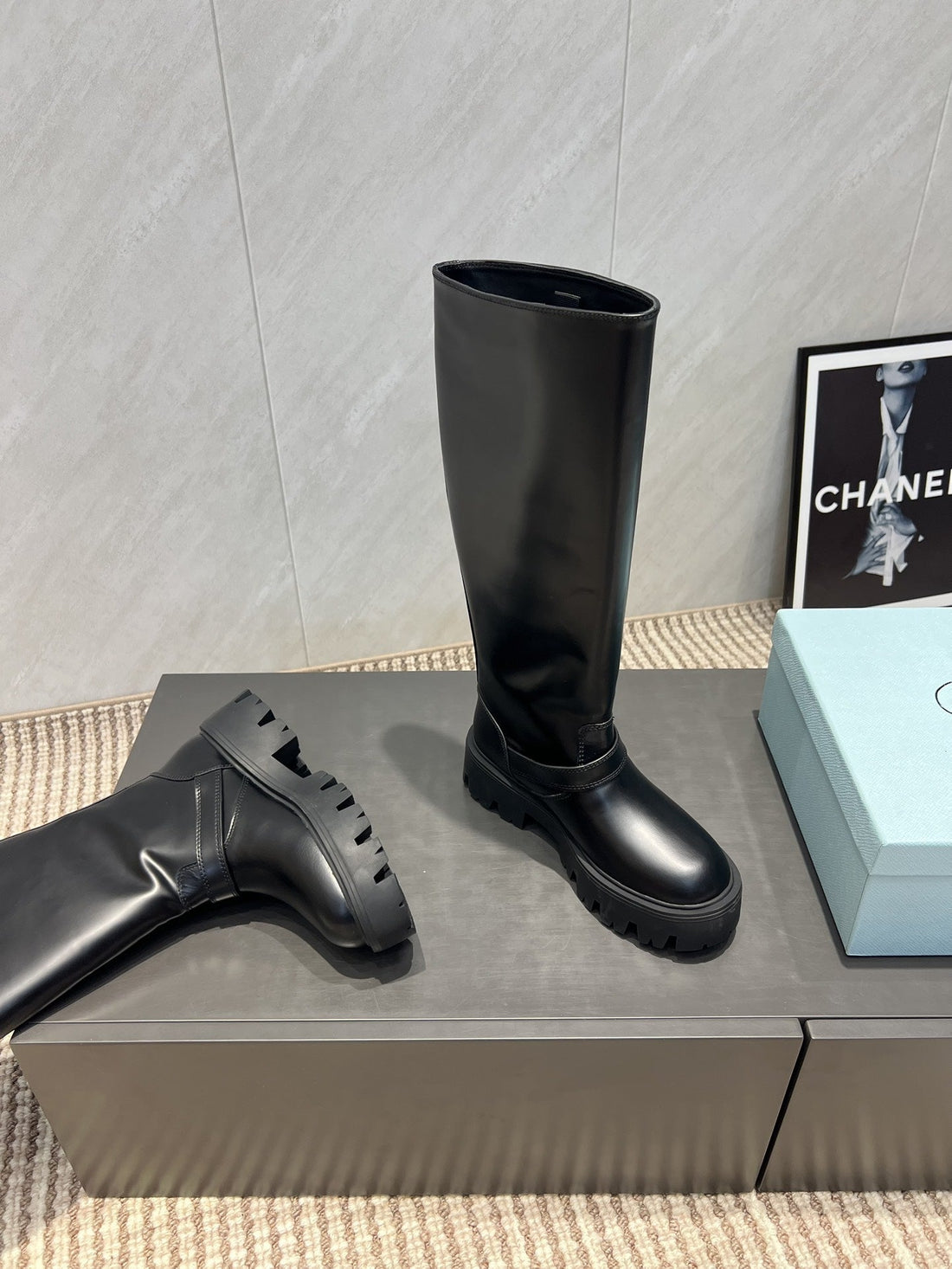 Prada 25 Boot Black Cowhide 501667