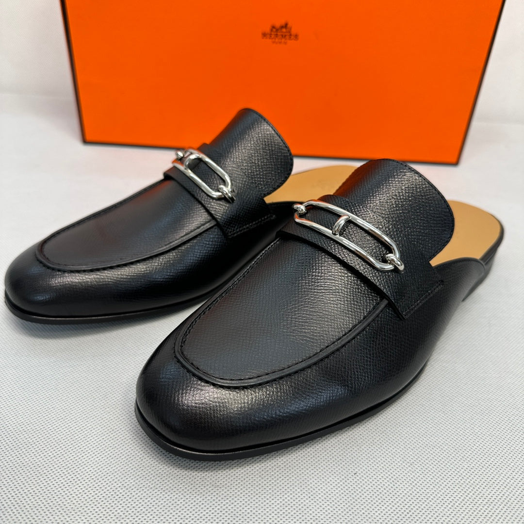 HM Men's Colette Mule Black Sheepskin 640280