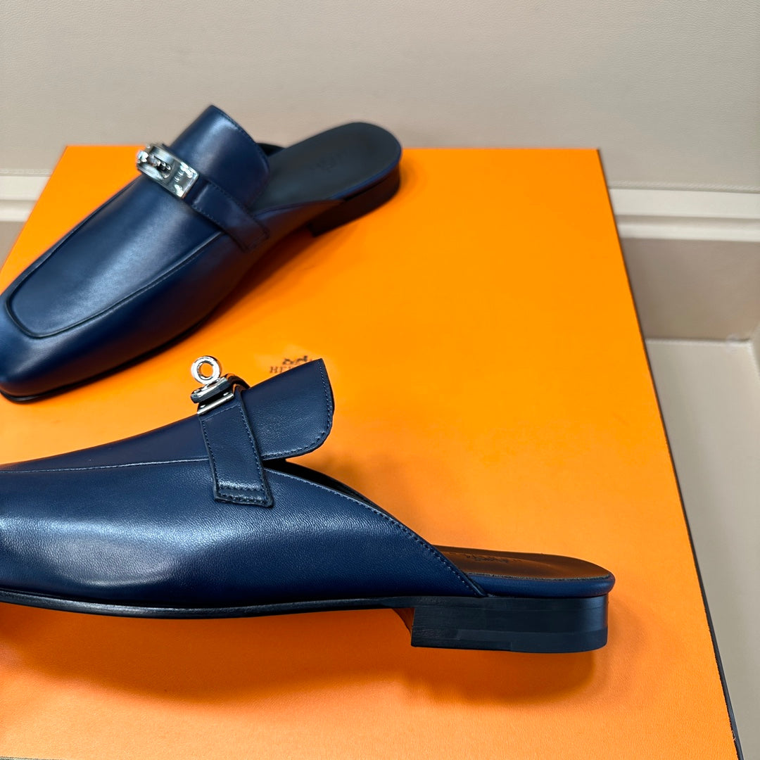 HM Men's Oz Mule Blue Calfskin 640285