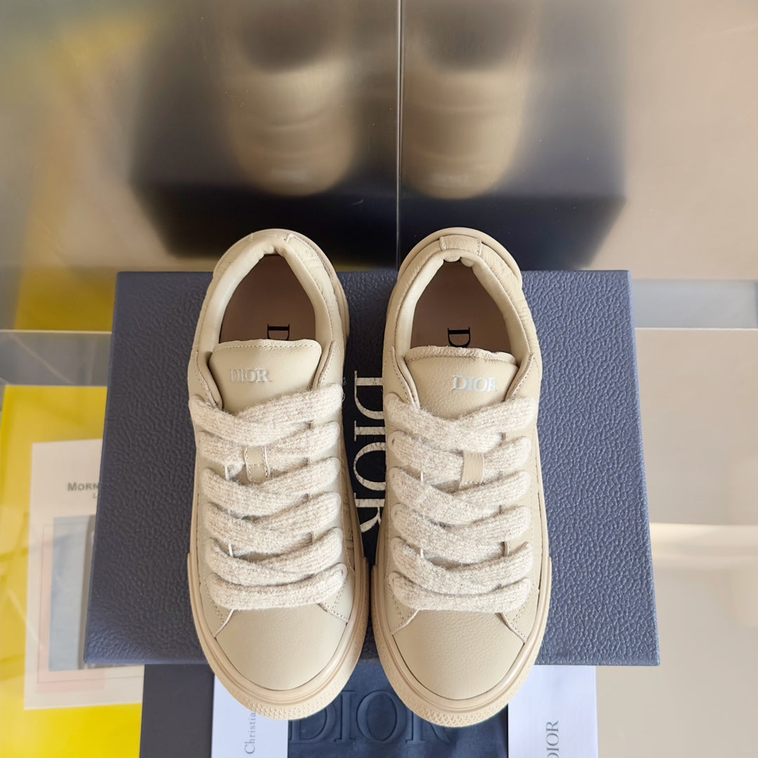 CD B33 Sneaker 40mm Beige Monogram Cowhide