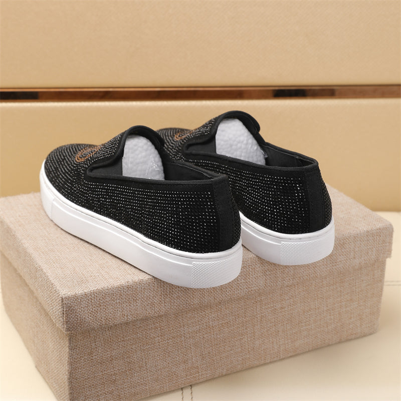 HM Men's Slip -on Loafer Black Diamond Lambskin 645794