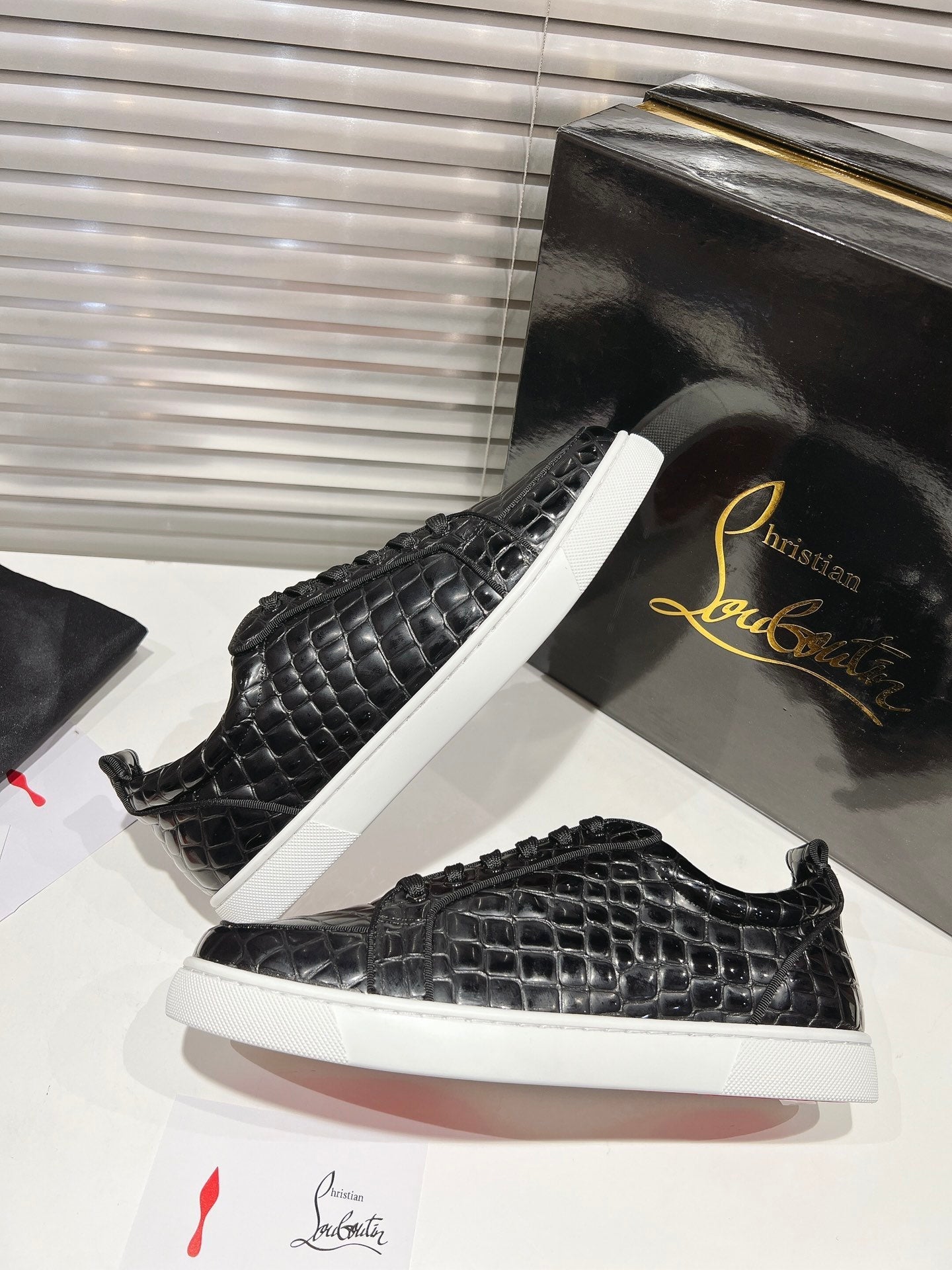 CL Rantulow Orlato Sneakers Black Alligator embossed calf leather 242413