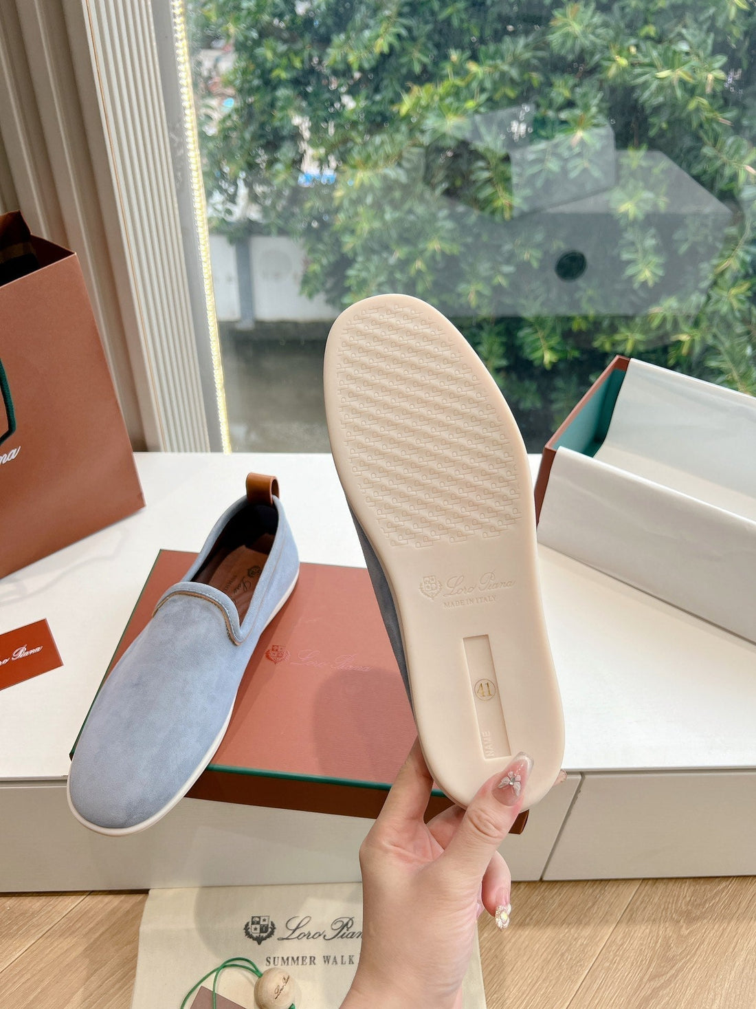 Venice Walk Loafer Blue Gray Suede