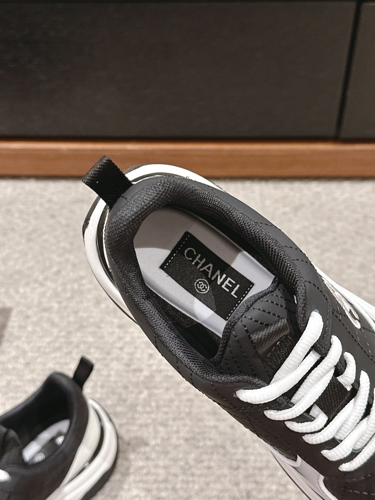 CC CLASSIC SNEAKER IN BLACK MIX WHITE LAMBSKIN