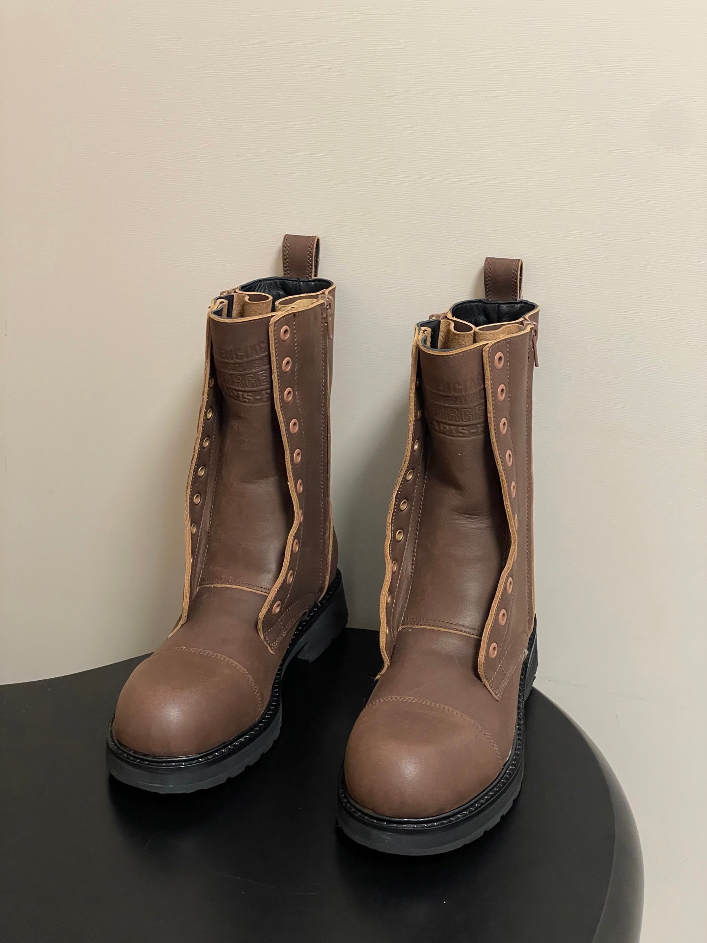 Balenciaga 25ss short boots brown sheepskin 469072