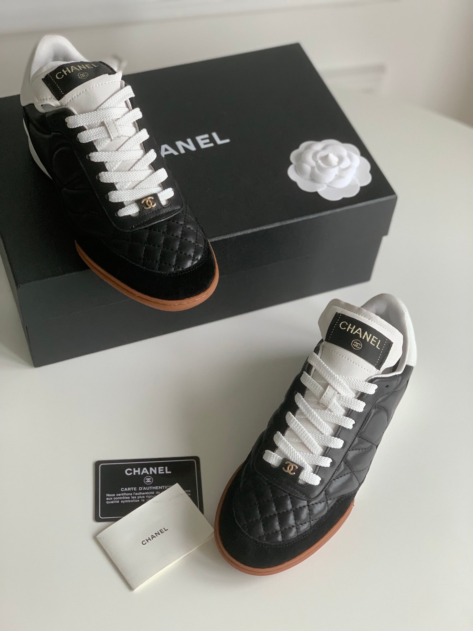 CC Sneaker In Black Lambskin Quilted 143546