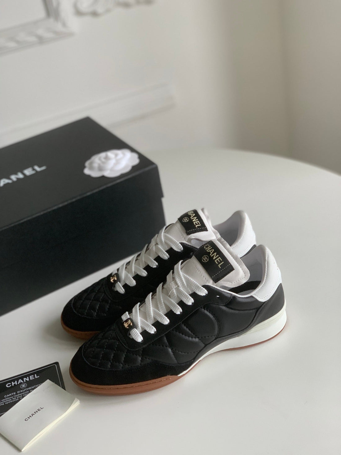 CC Sneaker In Black Lambskin Quilted 143546