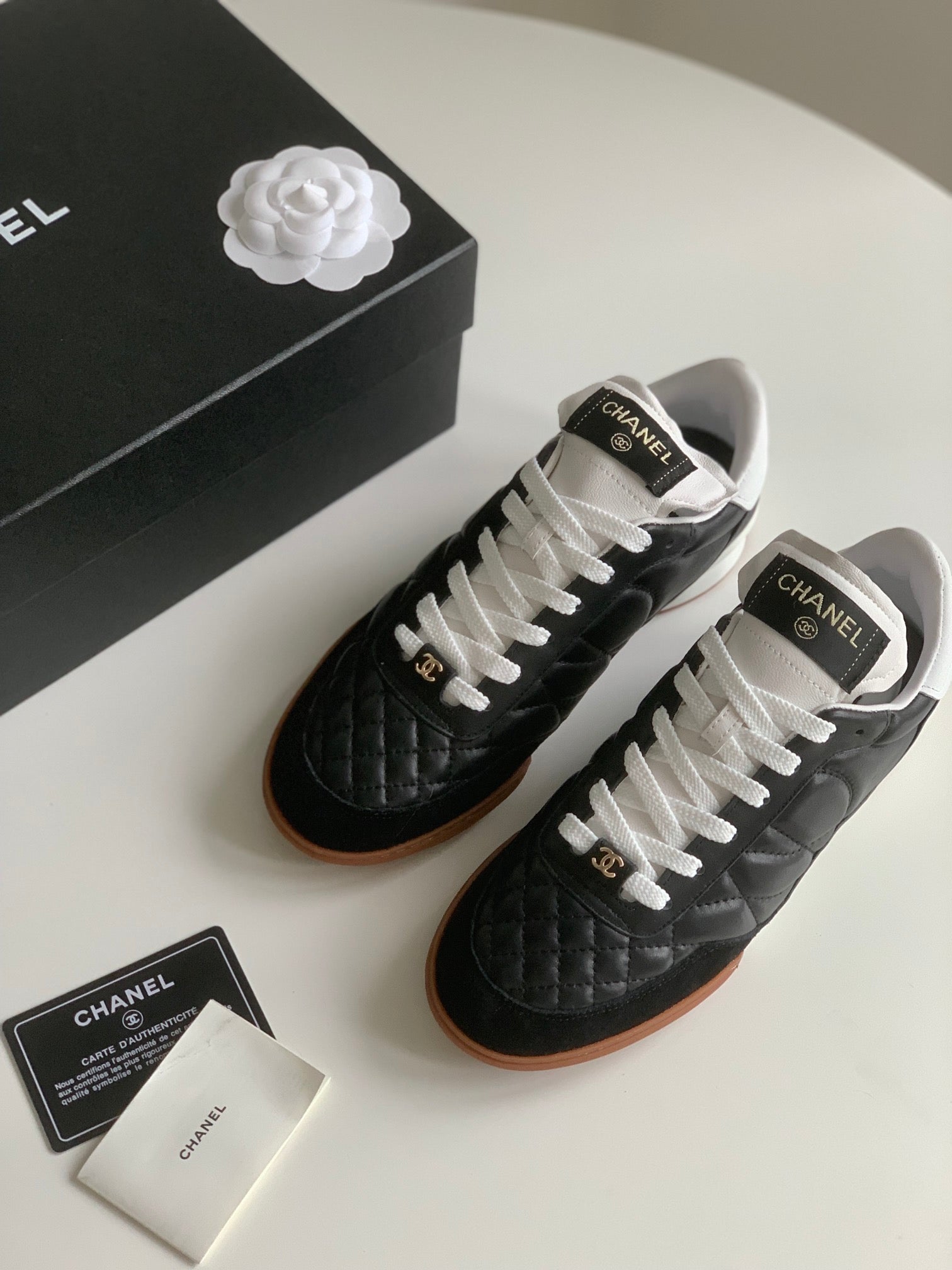 CC Sneaker In Black Lambskin Quilted 143546
