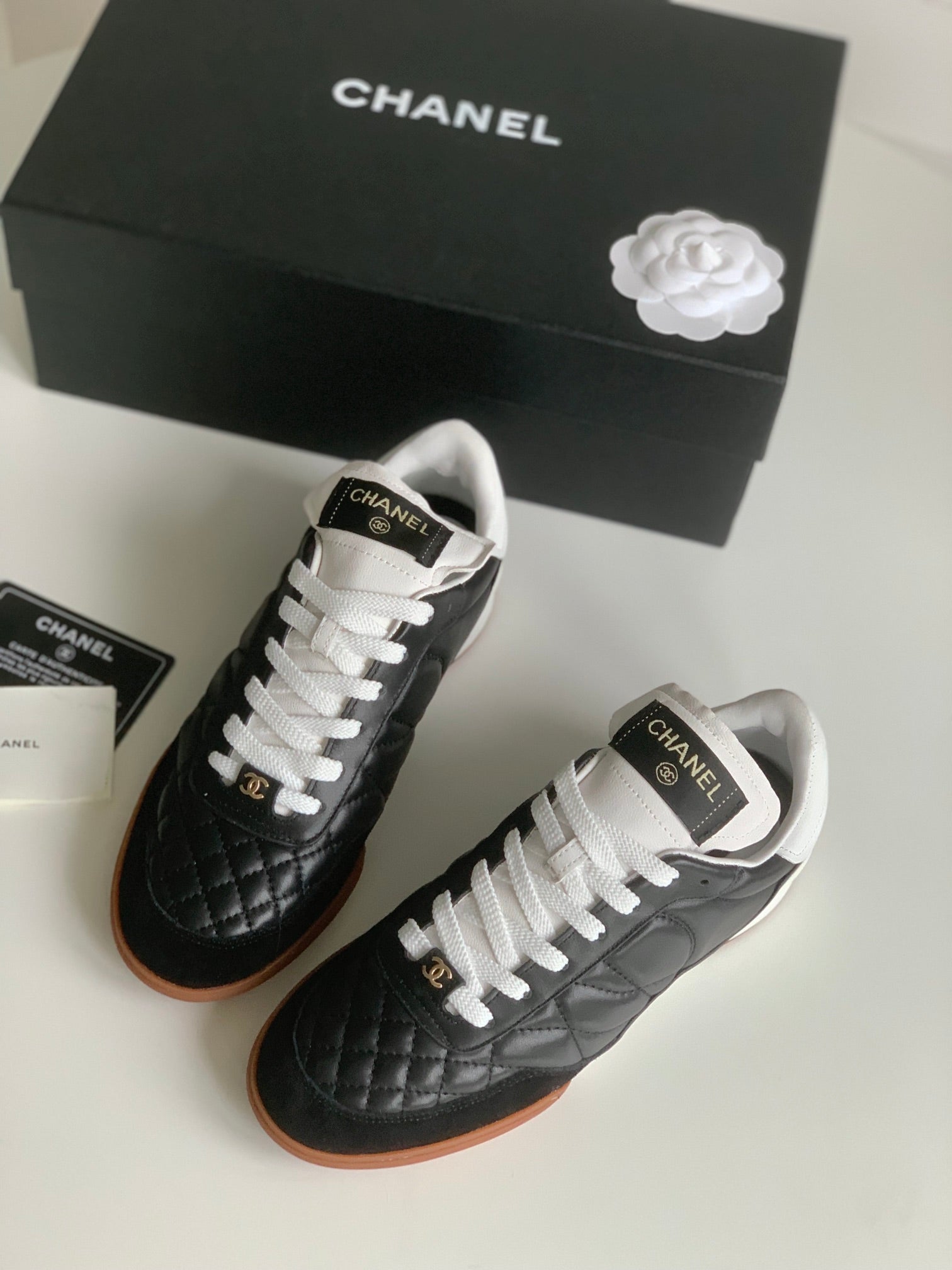 CC Sneaker In Black Lambskin Quilted 143546