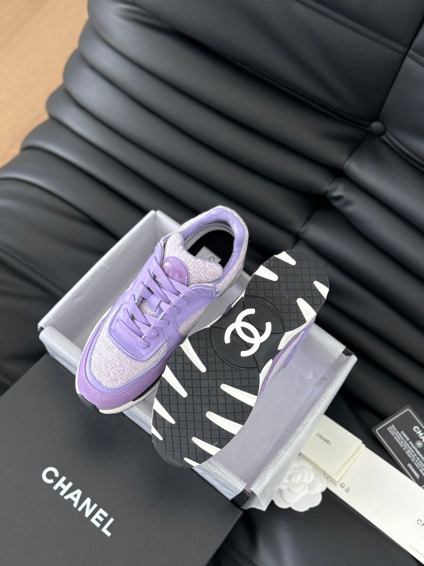 cc sneaker violet tweed purple suede
