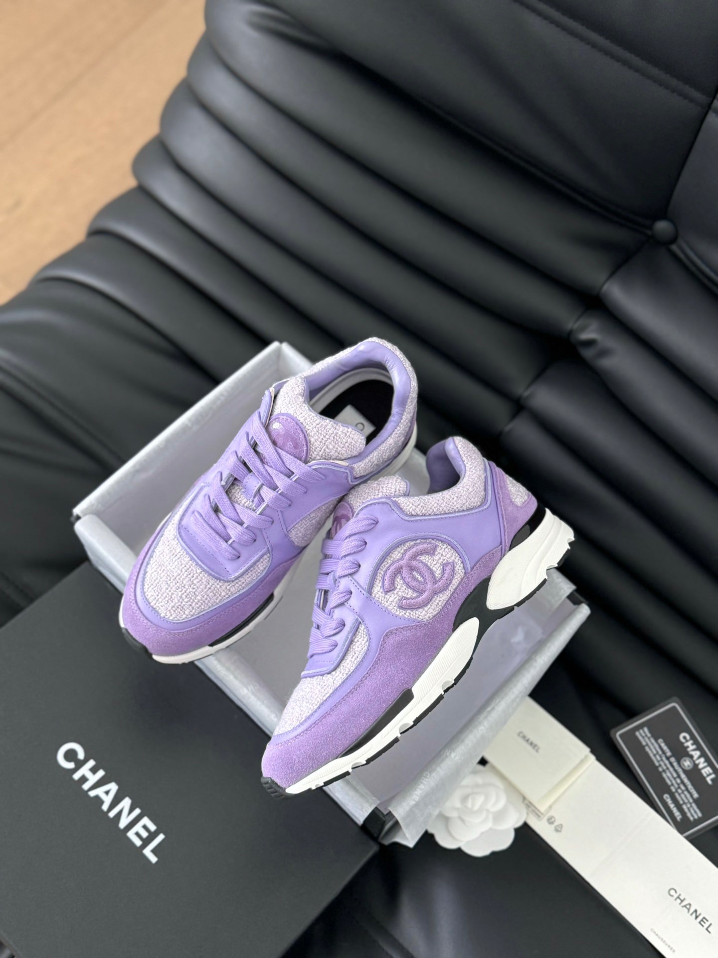 cc sneaker violet tweed purple suede