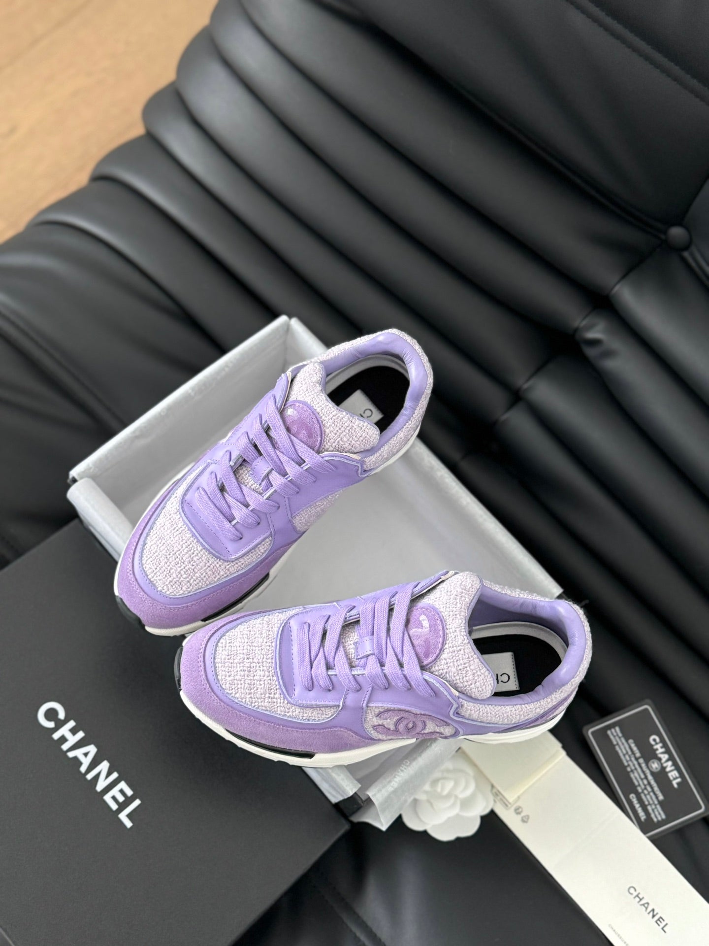 cc sneaker violet tweed purple suede