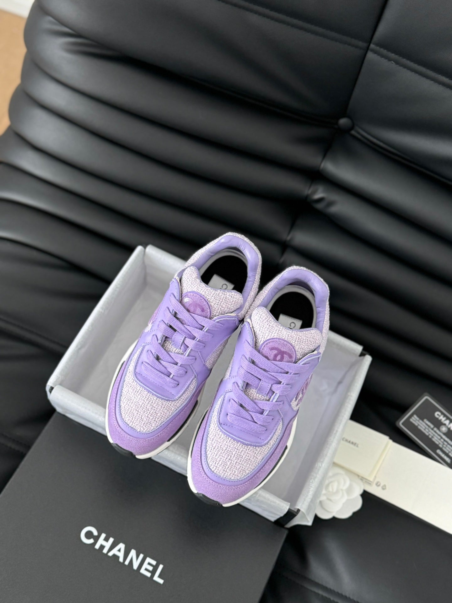 cc sneaker violet tweed purple suede