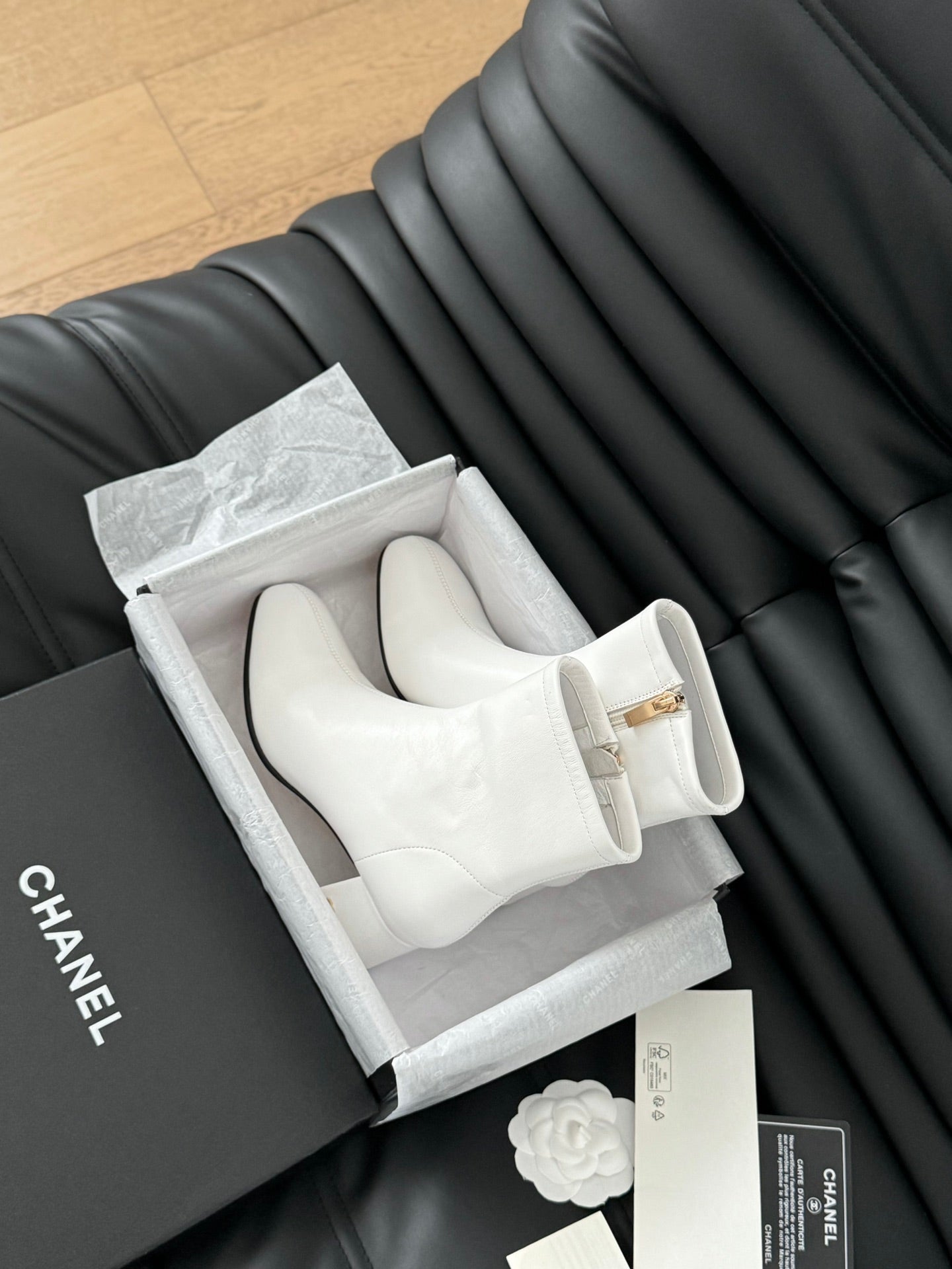 CC Ankle Boot White Calfskin