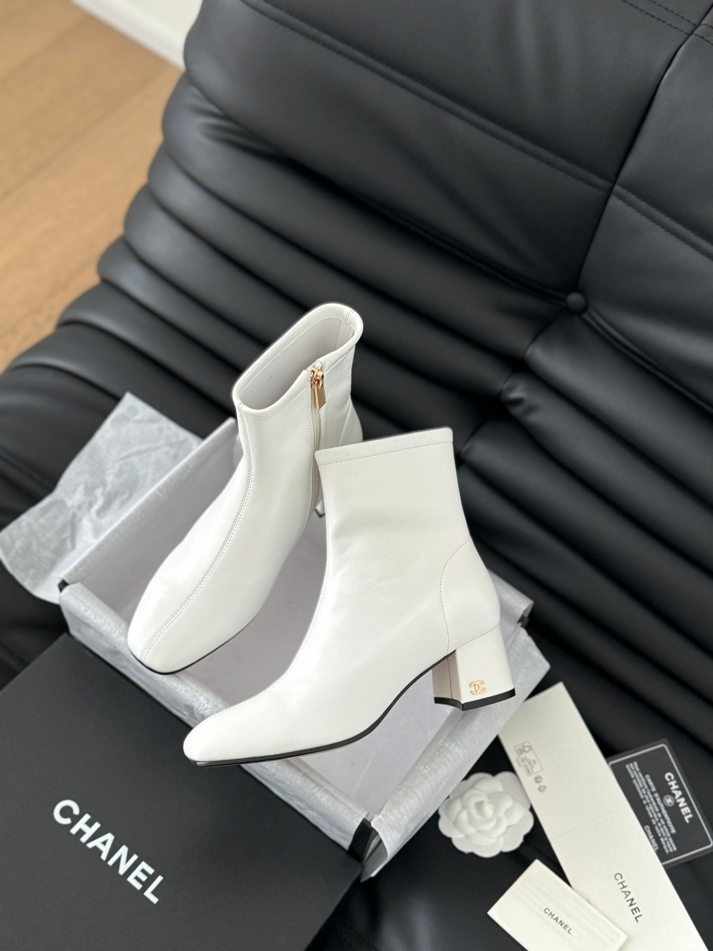 CC Ankle Boot White Calfskin