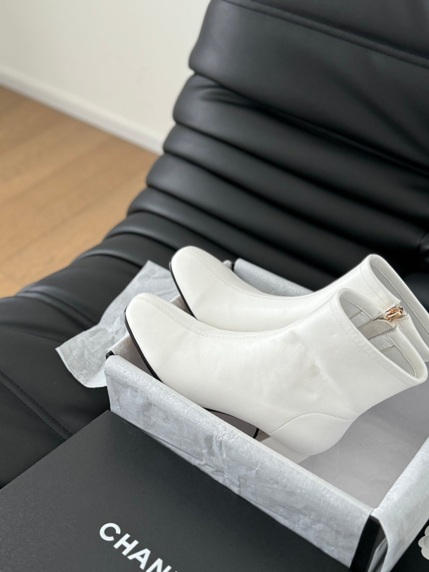CC Ankle Boot White Calfskin