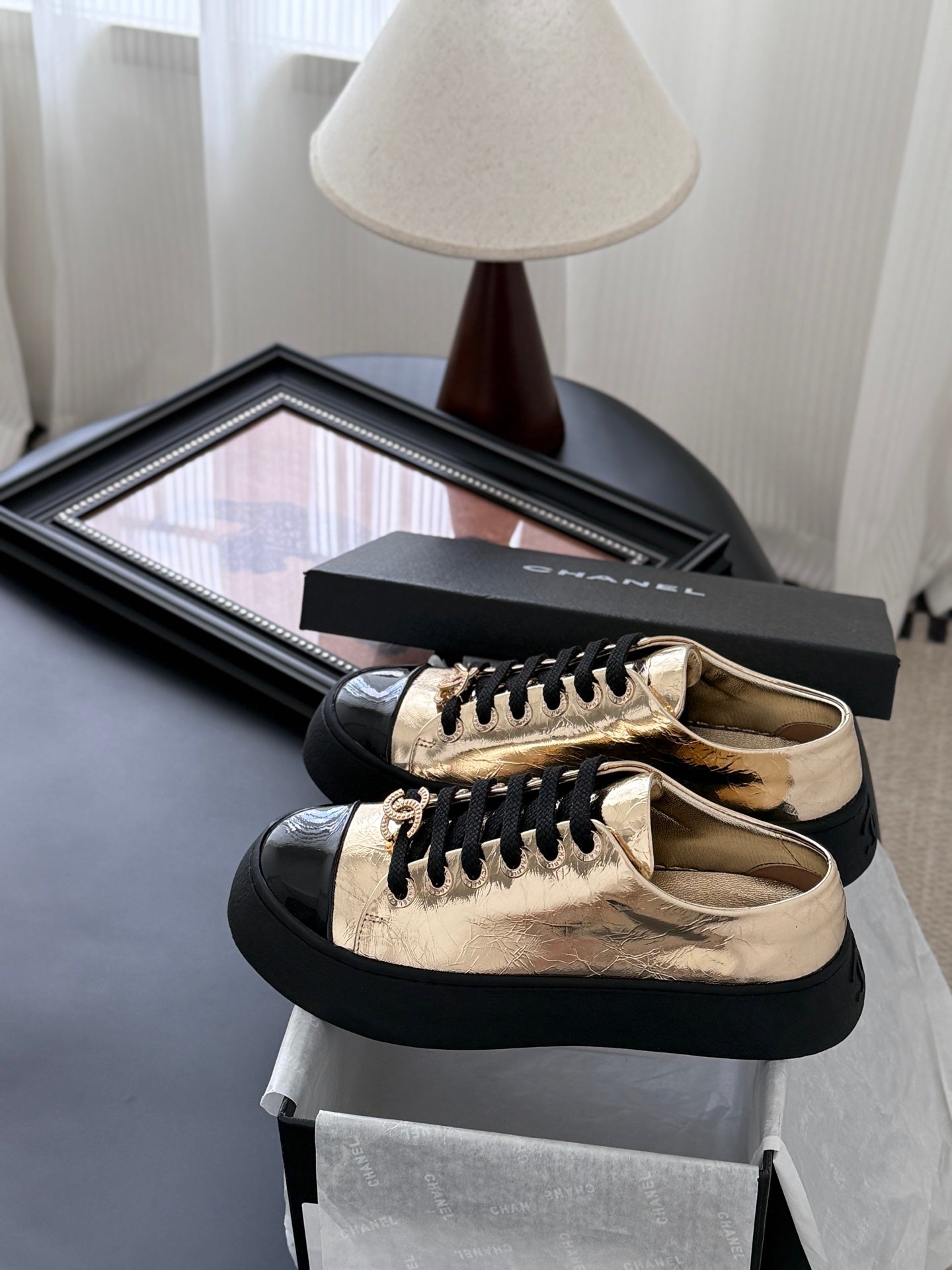 CC 25 Loafers Pink Gold Sheepskin 375637