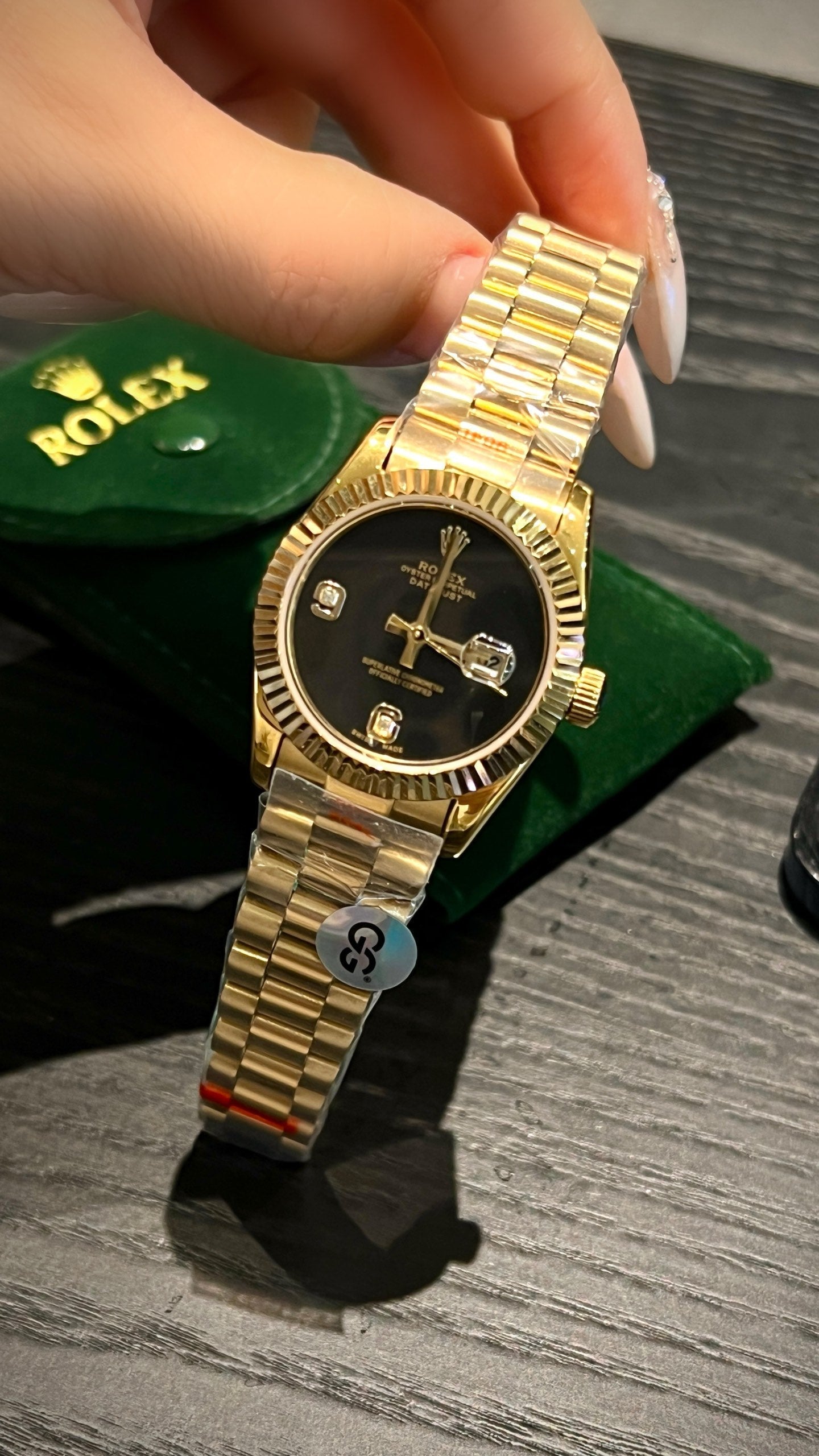 Rolex Datejust 31mm Gold Black