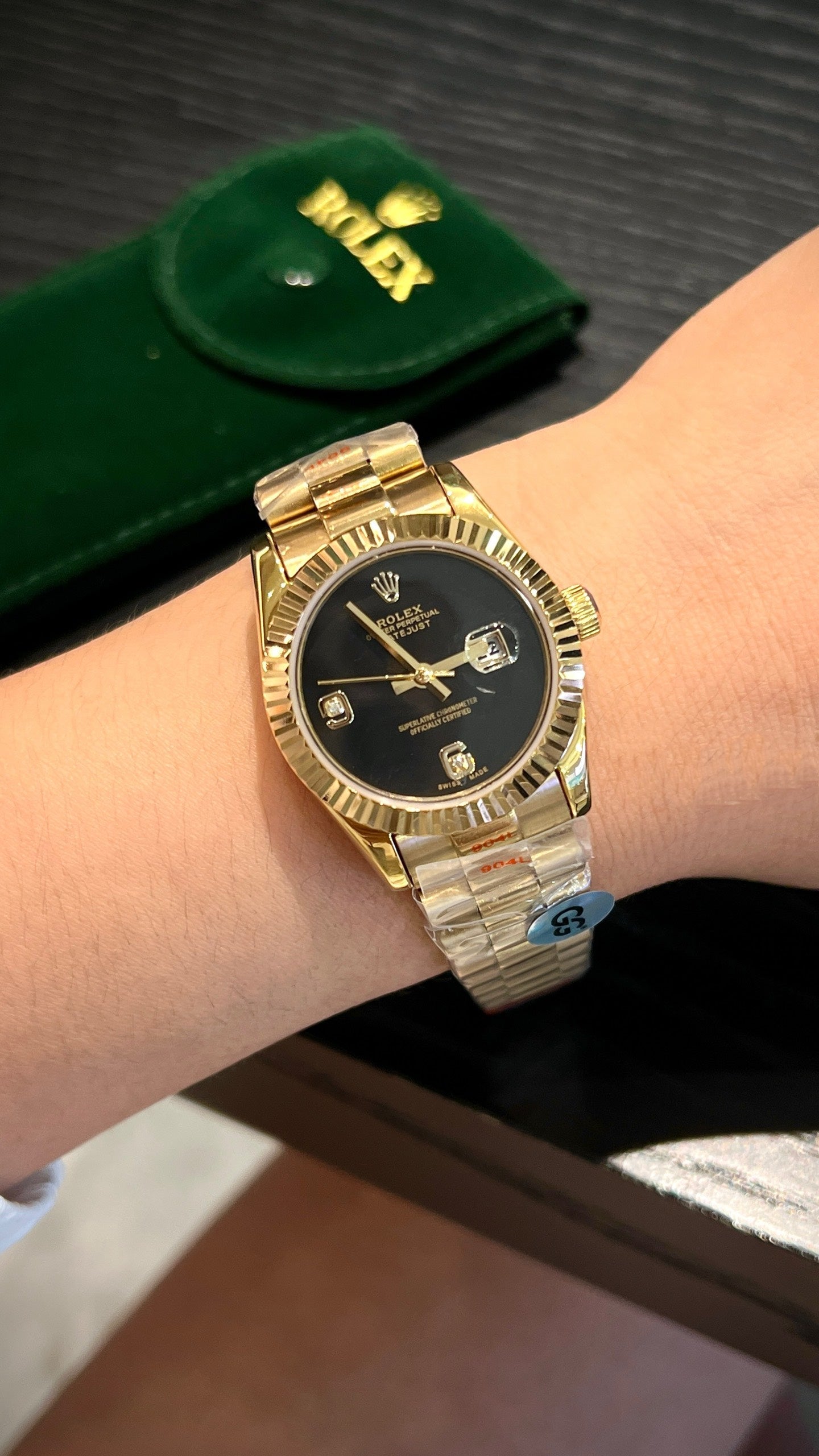 Rolex Datejust 31mm Gold Black