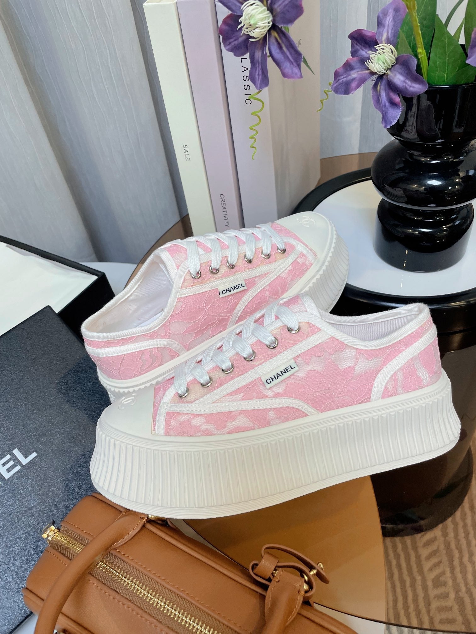 cc sneaker 40 pink lace