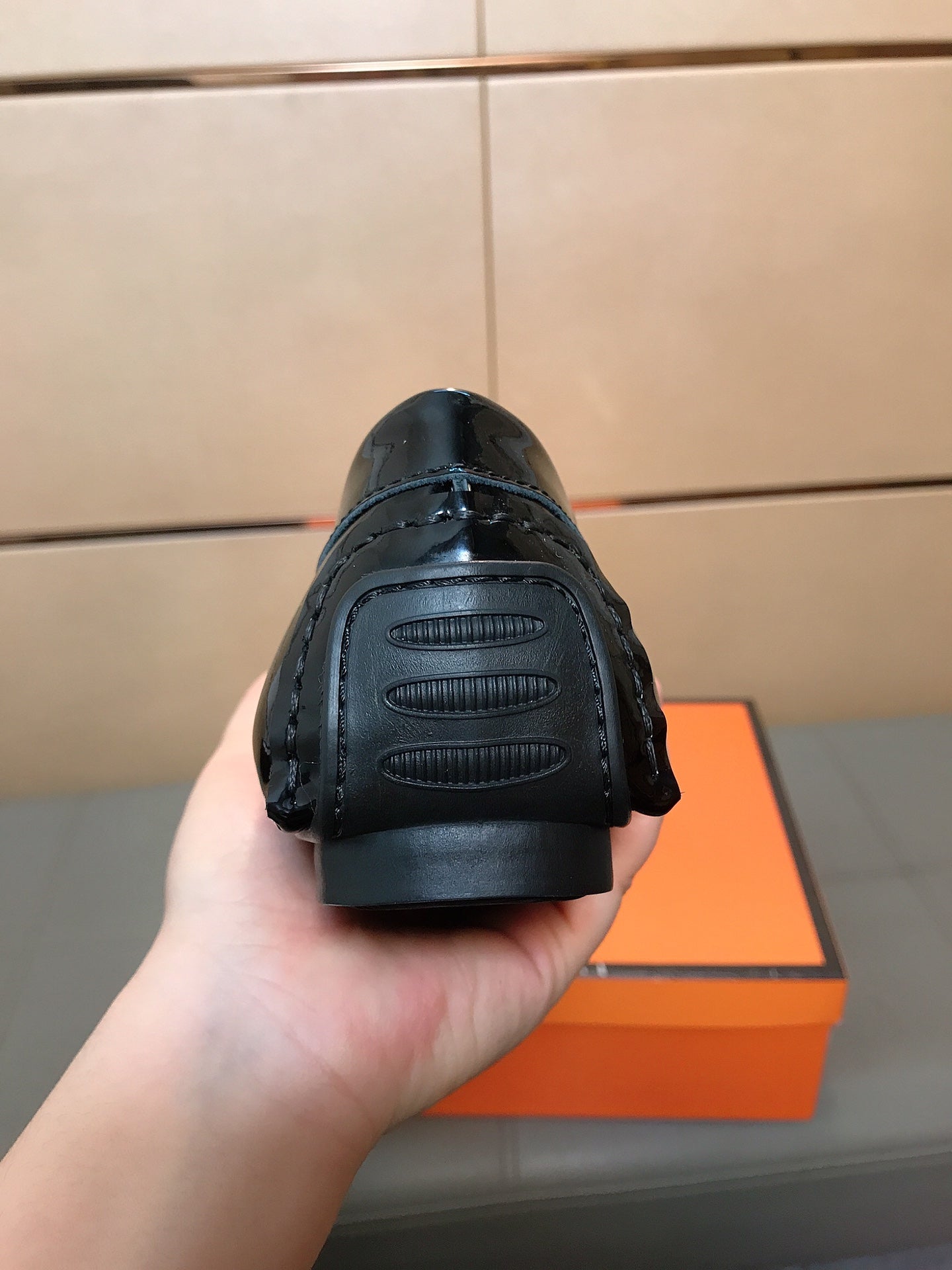 HM Men's Loafer Black Patent Leather 523209